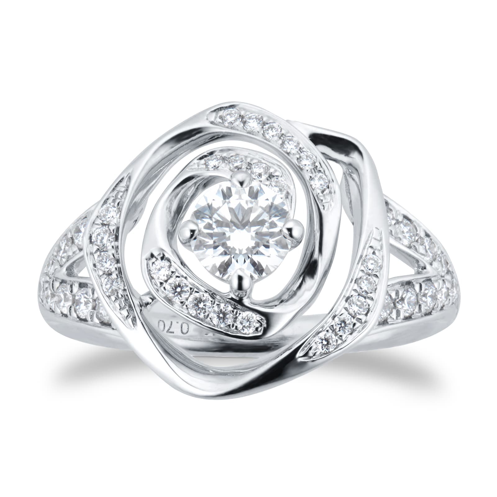 Limited Edition 18ct White Gold 0.70cttw Diamond Halo Ring