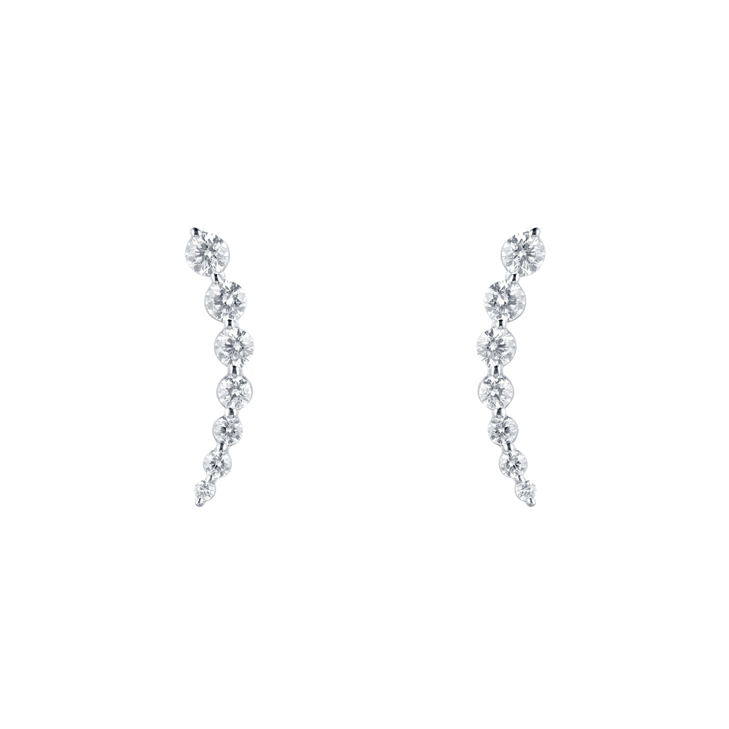 18ct White Gold 1.22ct Diamond Drop Earrings