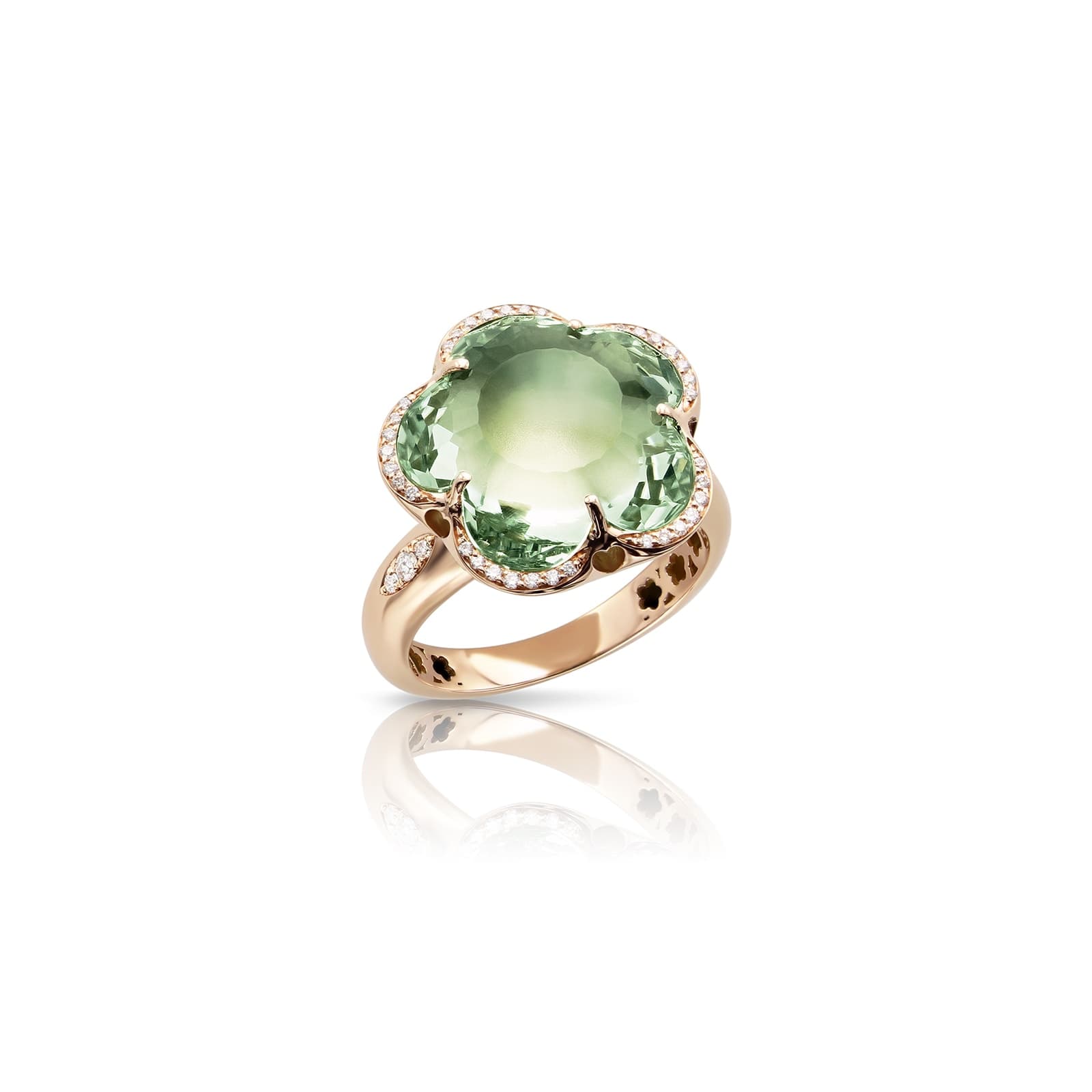 Bon Ton Dolce Vita Ring in 18ct Rose Gold with Prasiolite and Diamonds
