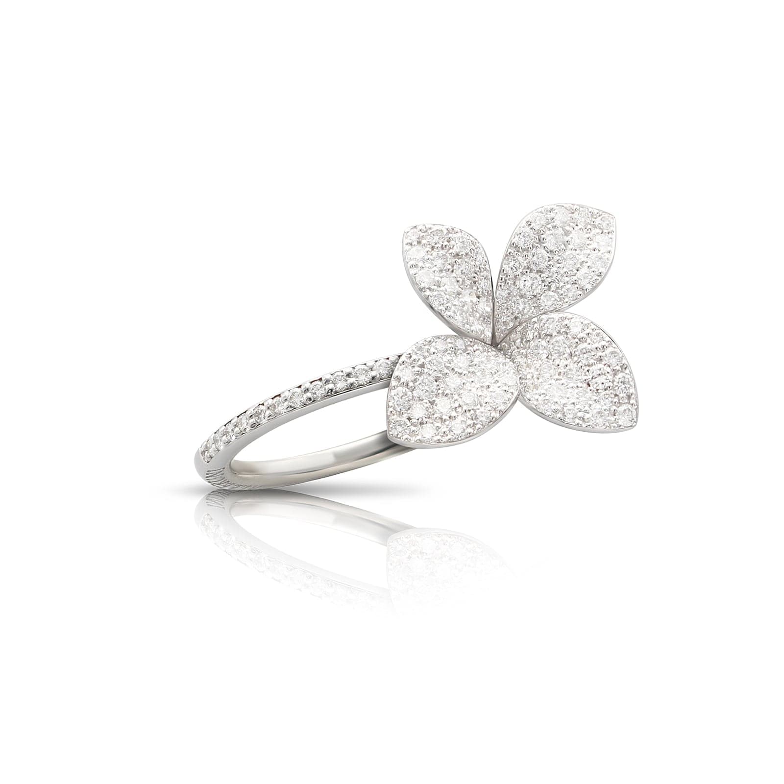 Petit Garden Medium Flower Ring in 18ct White Gold with Diamonds