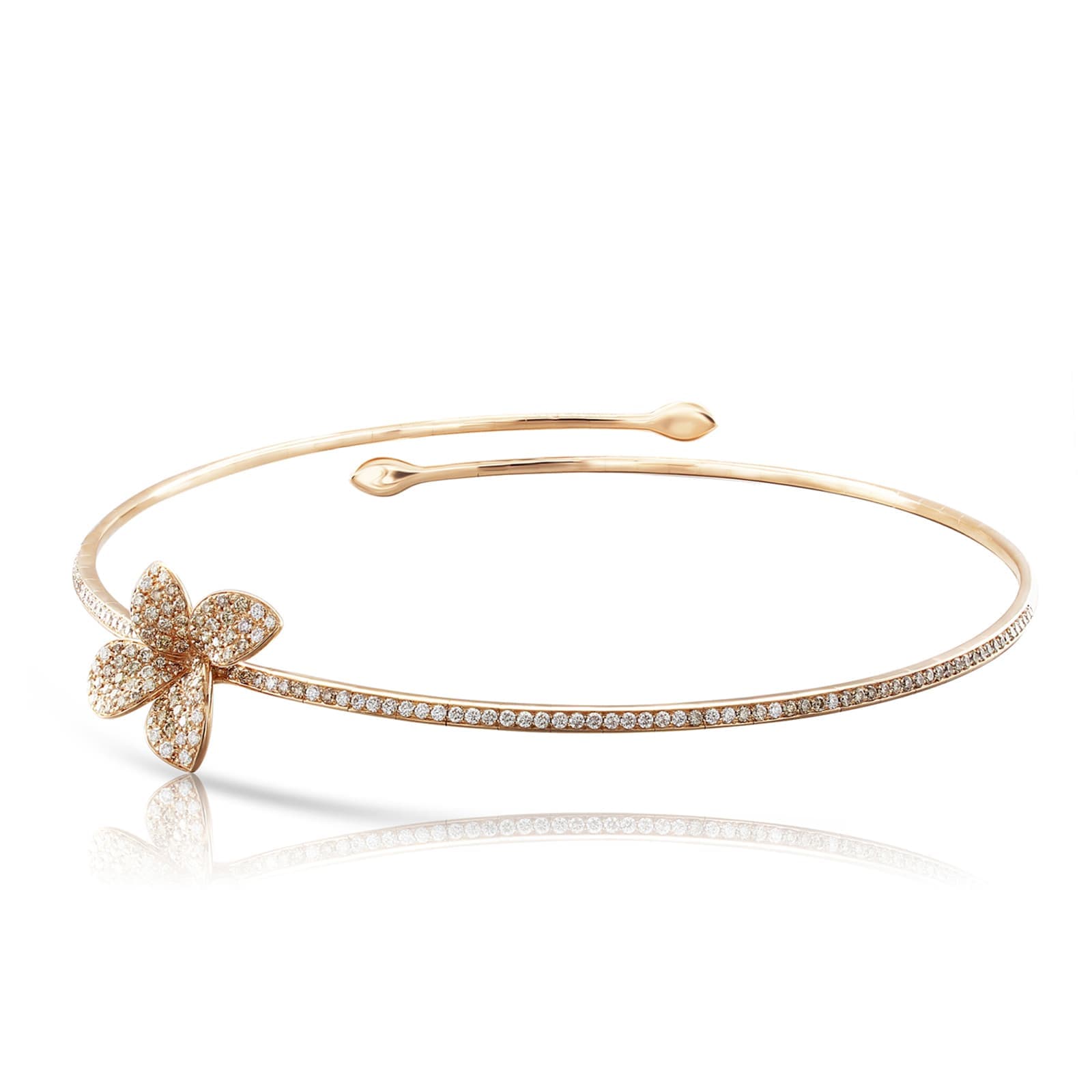 Petit Garden Choker Necklace in 18ct Rose Gold with Diamonds