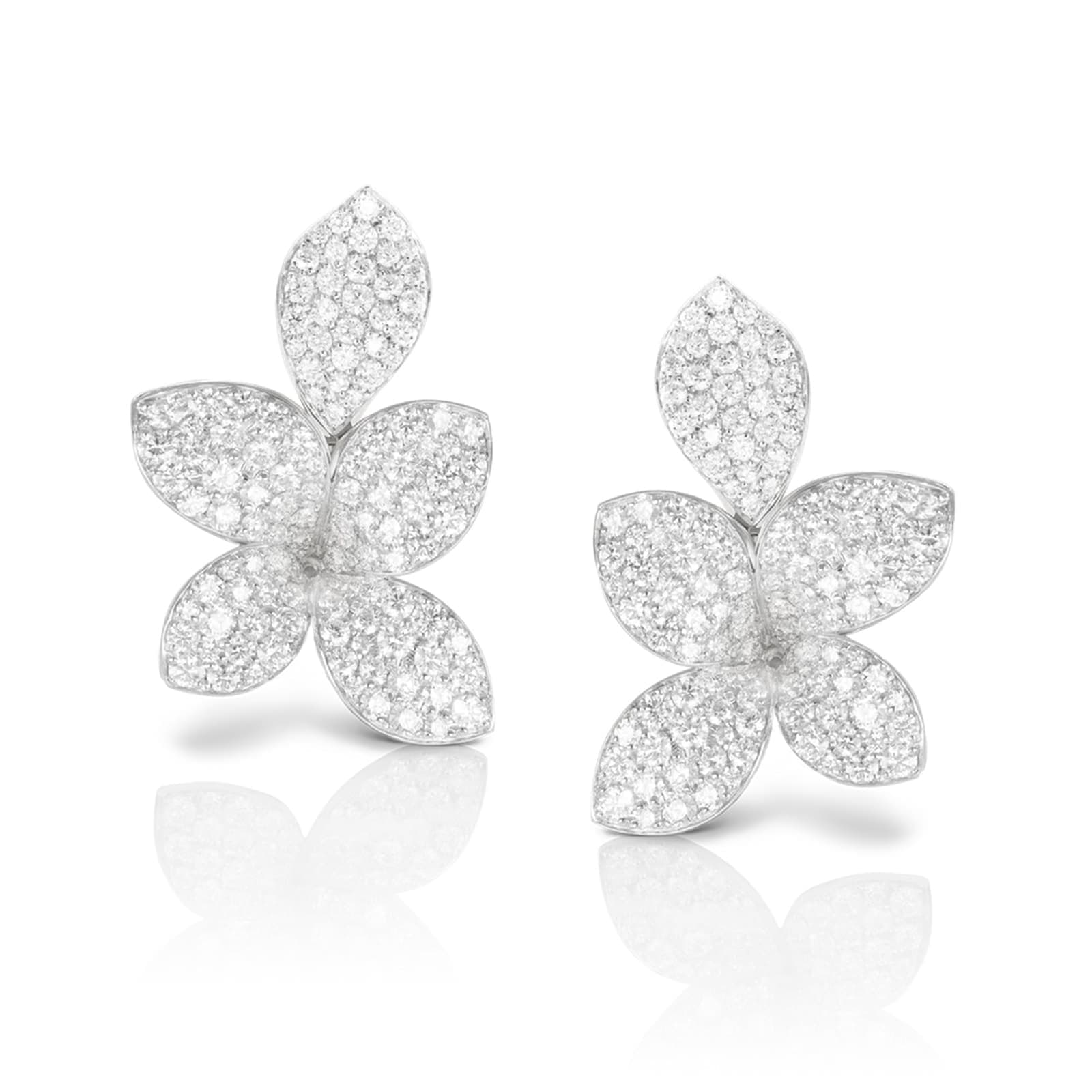 Giardini Segreti Stud Earrings in 18ct White Gold