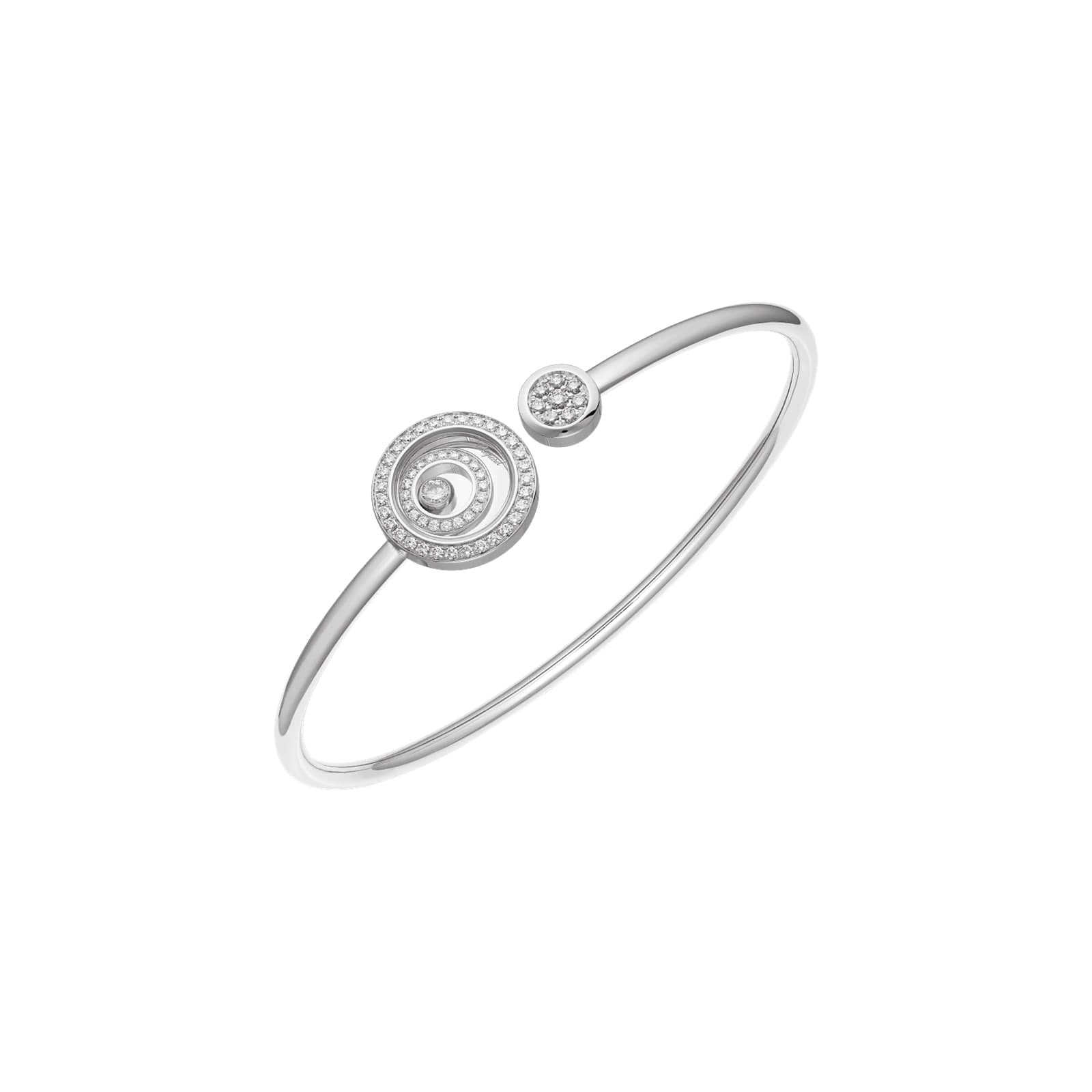 Happy Spirit Bangle In Ethical 18ct White Gold With Diamonds