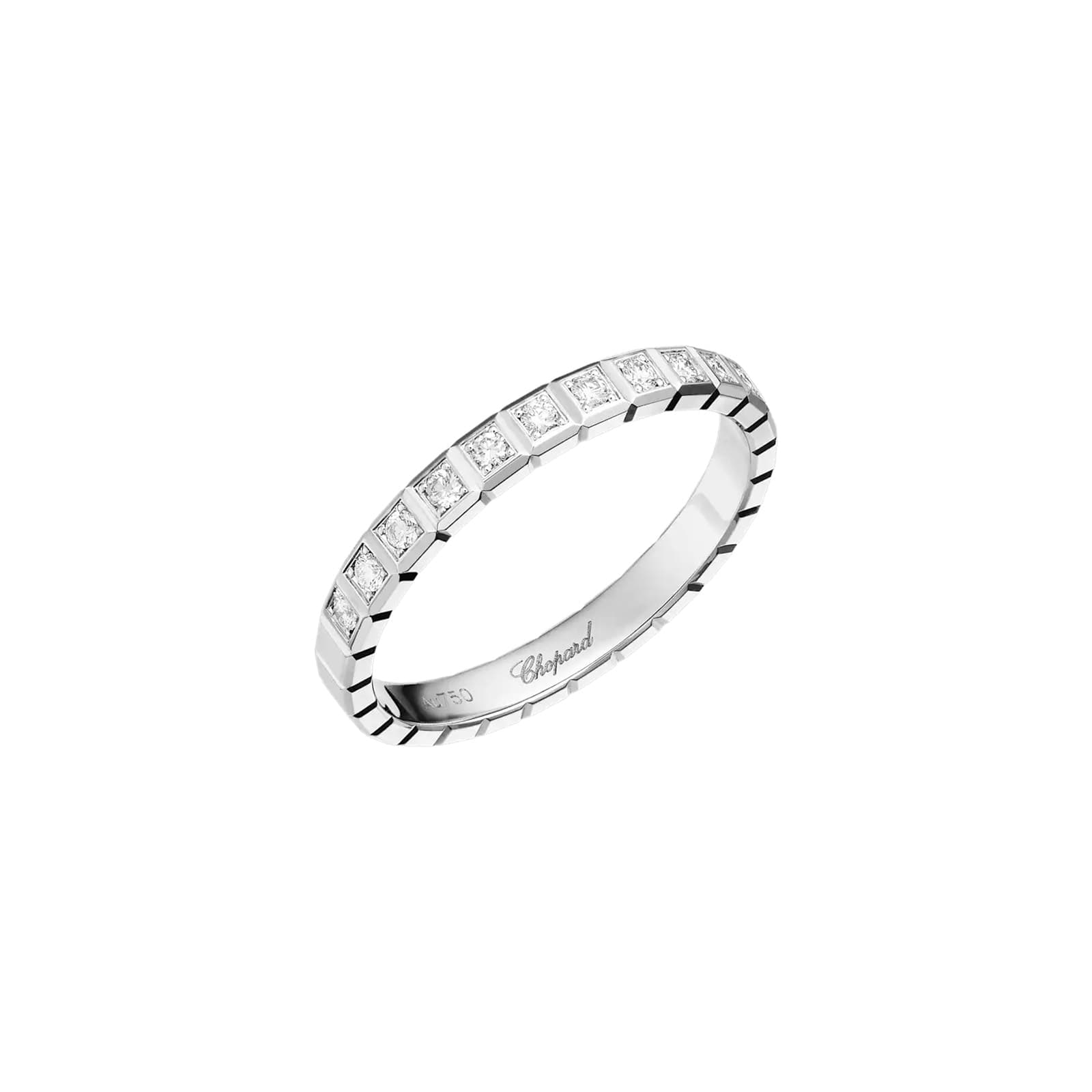 Ice Cube Ring In Ethical 18ct White Gold With Diamonds
