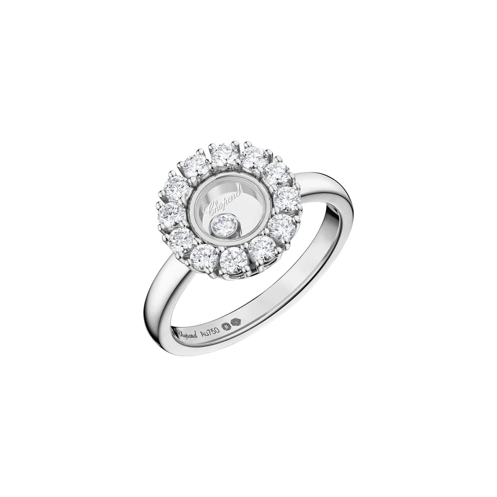 Happy Diamonds Icons Joaillerie Ring In Ethical 18ct White Gold With Diamonds