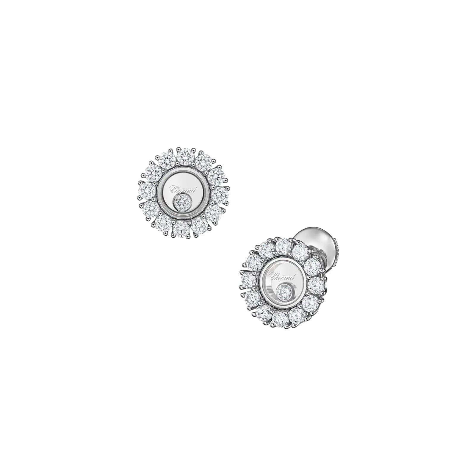 Happy Diamonds Icons Joaillerie Stud Earrings In Ethical 18ct White Gold With Diamonds