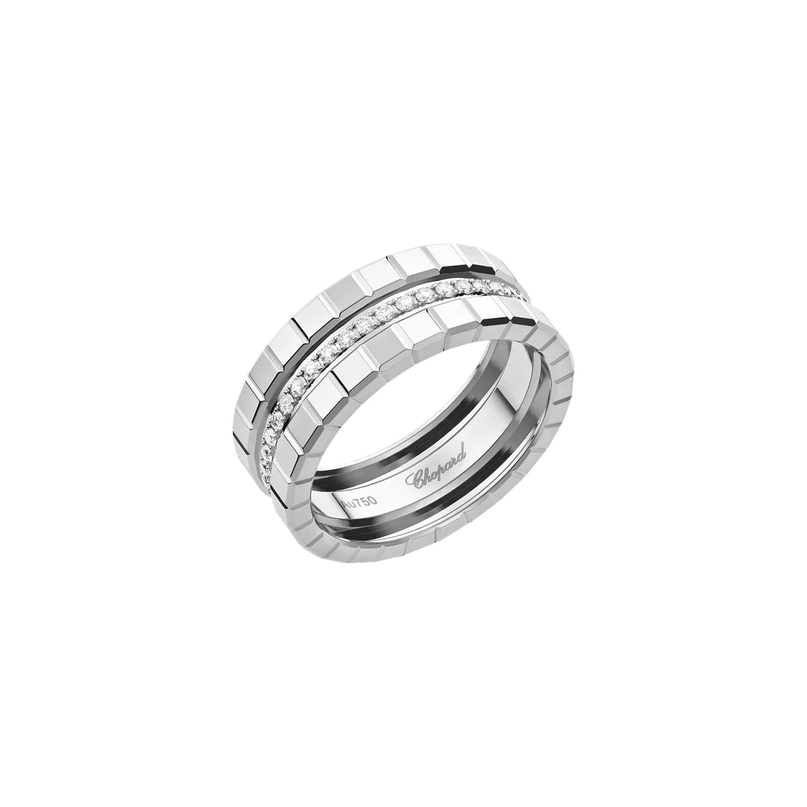 Ice Cube Ring In Ethical 18ct White Gold With Diamonds - Ring Size M
