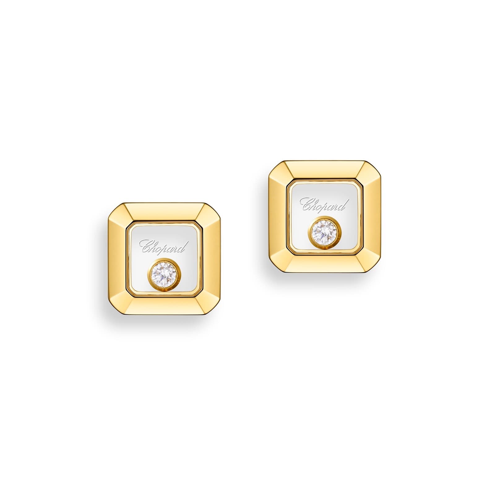 Happy Diamonds Stud Earrings In Ethical 18ct Yellow Gold With Diamonds