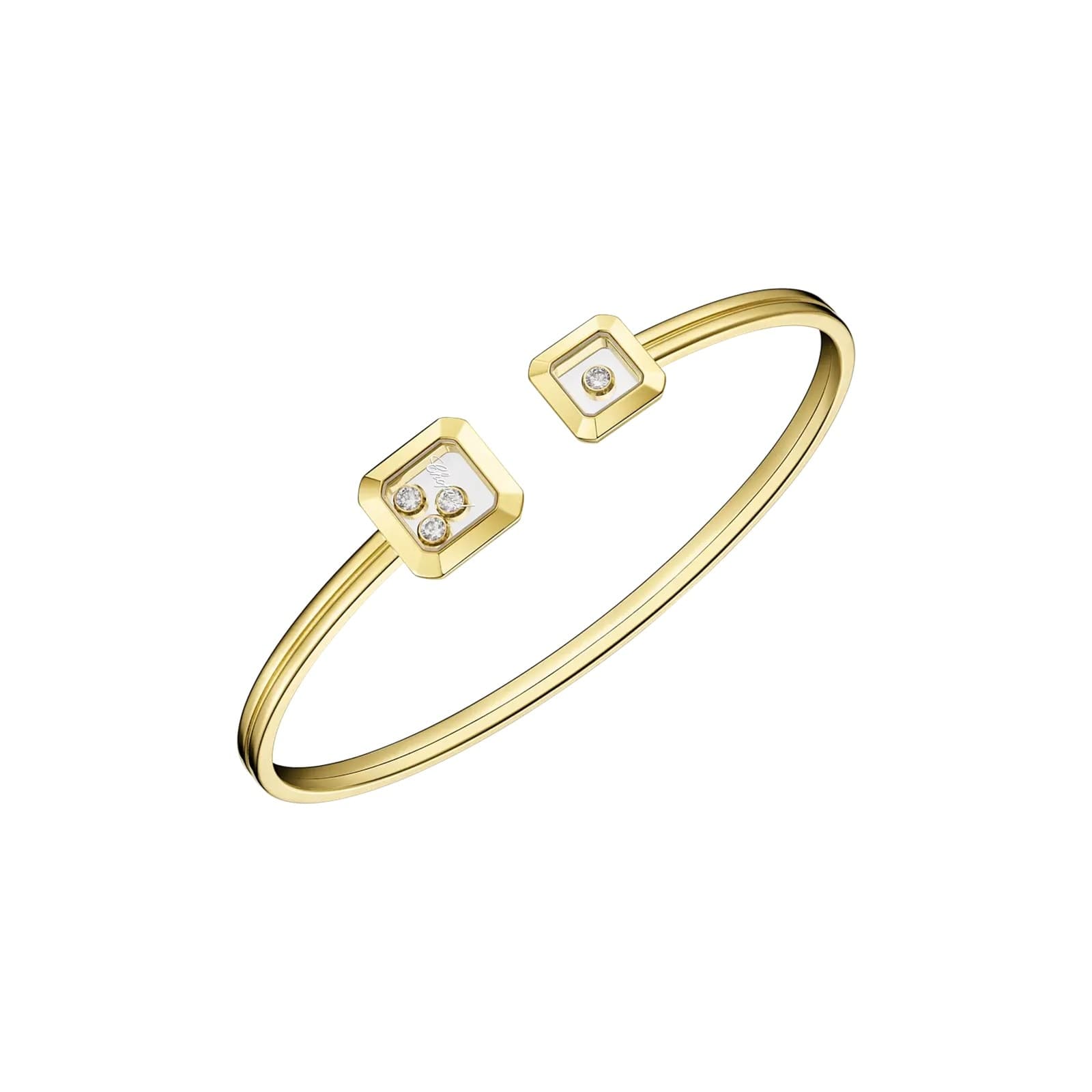 Happy Diamonds Bangle In Ethical 18ct Yellow Gold With Diamonds