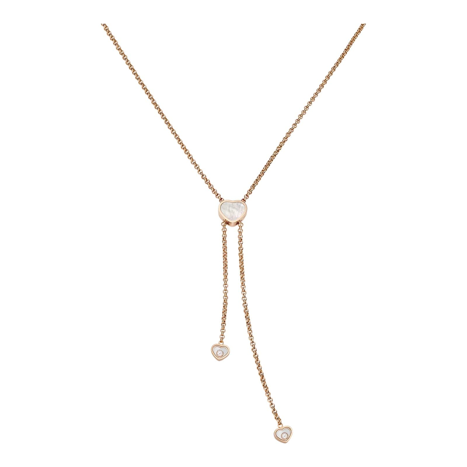 Happy Hearts Necklace In Ethical 18ct Rose Gold With Diamonds