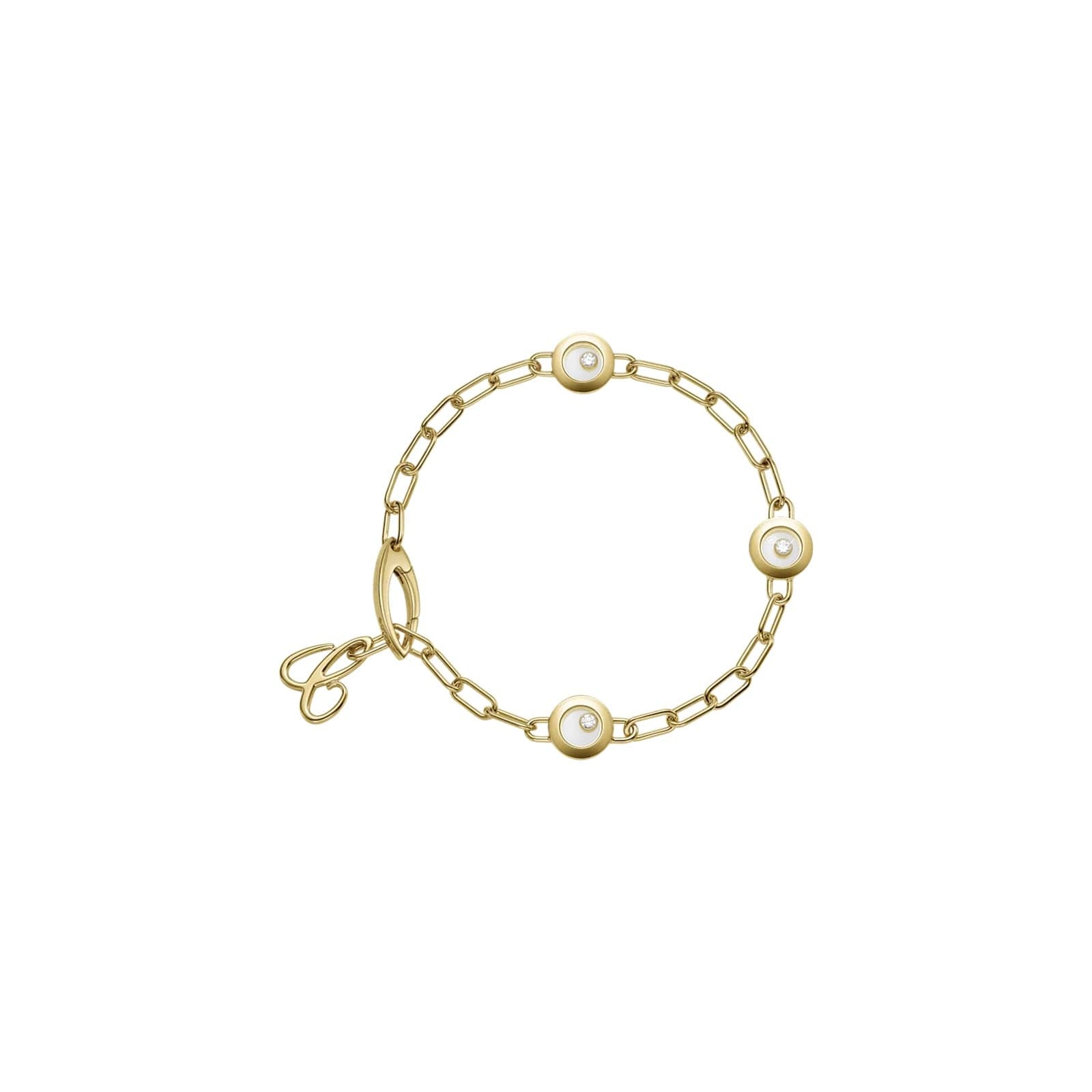 Happy Diamonds Icons Bracelet In Ehtical 18ct Yellow Gold With Diamonds
