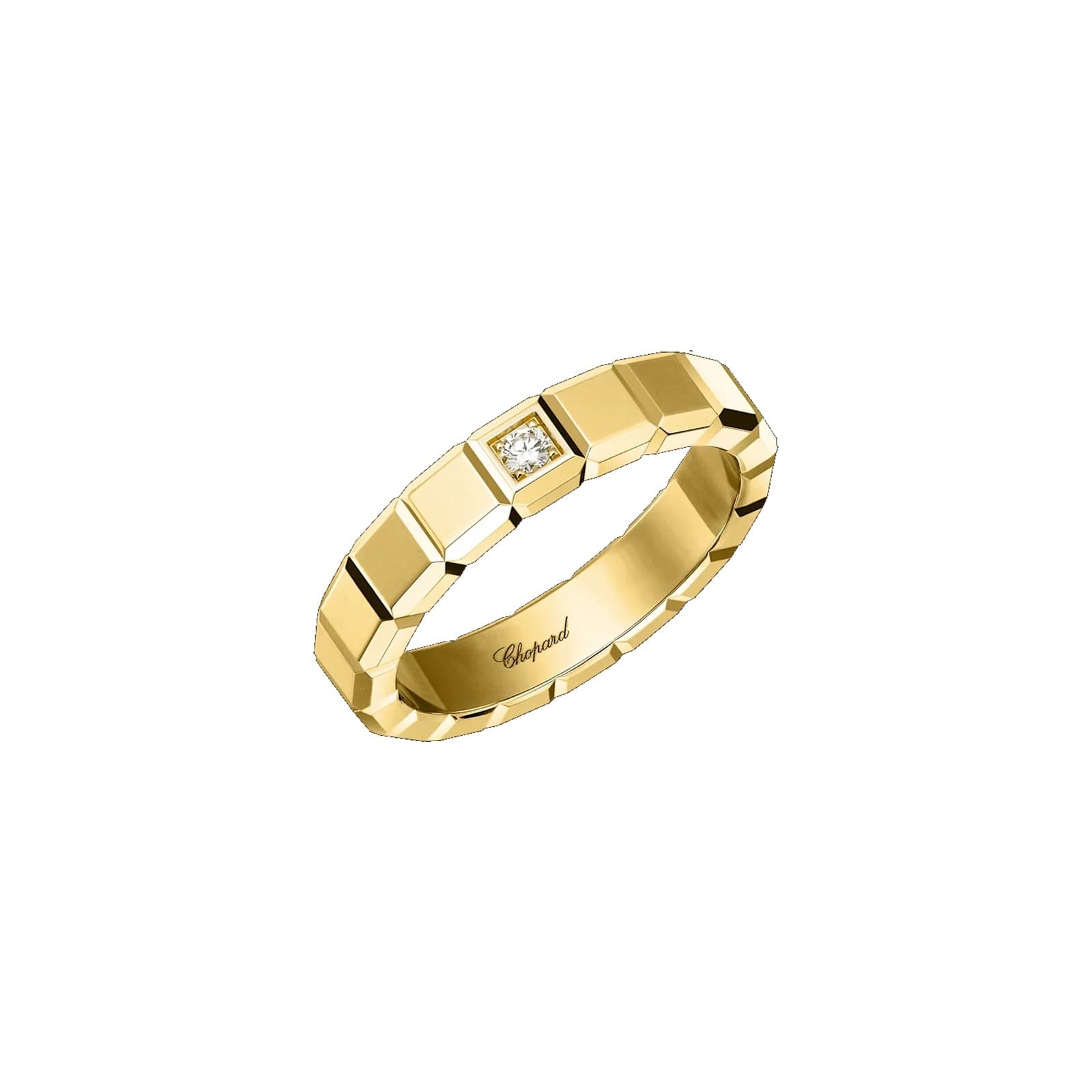 Ice Cube Ring In Ethical 18ct Yellow Gold With Diamond
