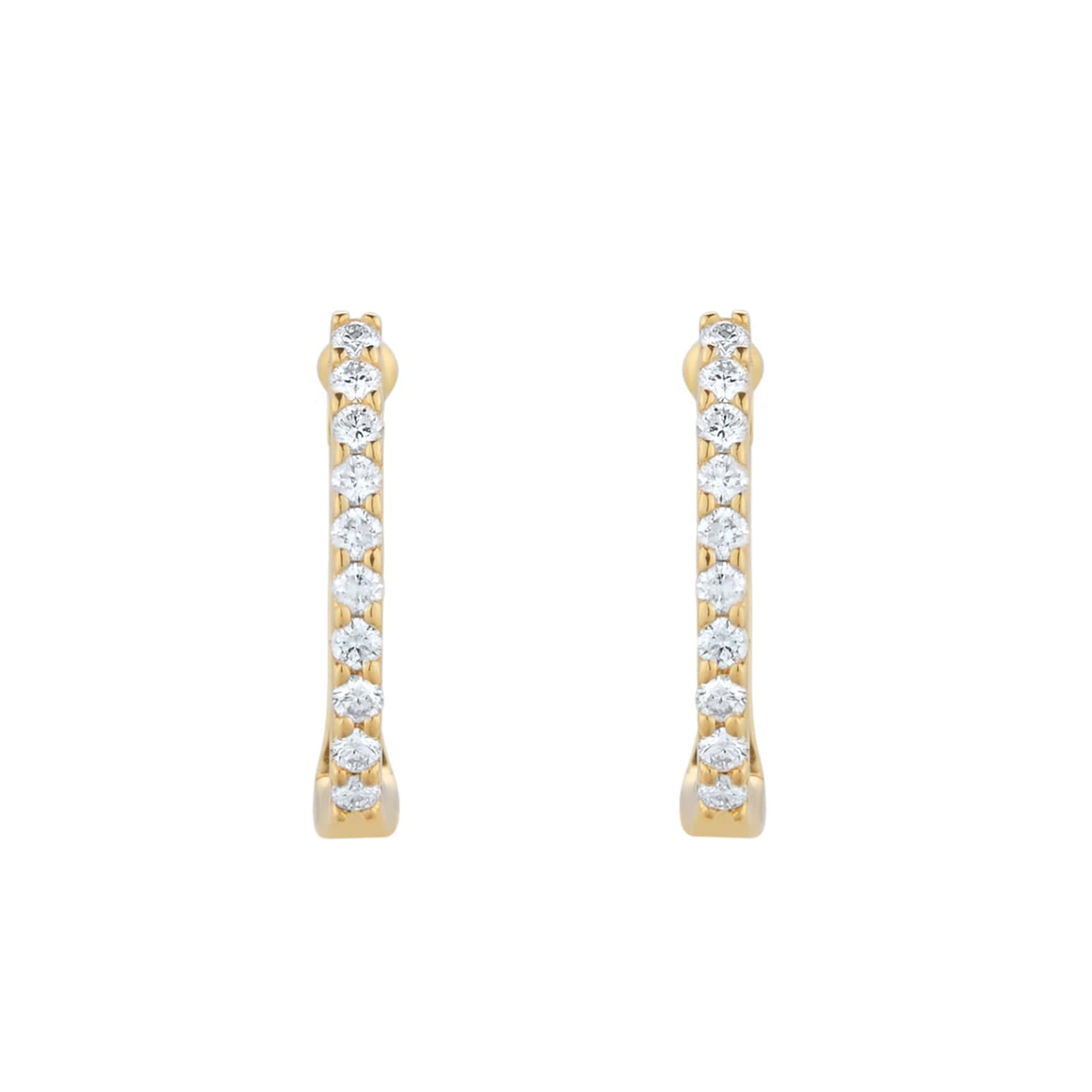 The Perfect Diamond Hoop 18ct Yellow Gold 0.20ct Diamond Huggie Hoop Earrings