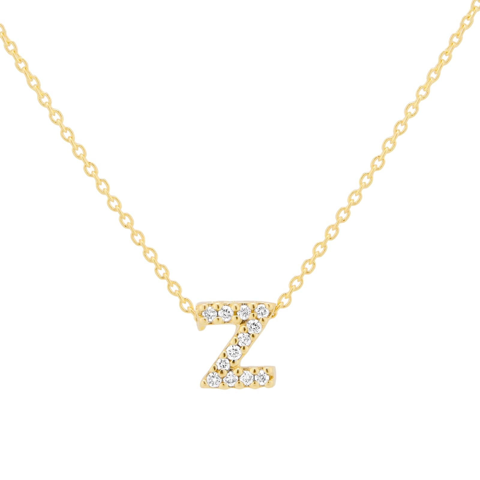 Tiny Treasures 18ct Yellow Gold 0.05ct Love Letter Z Necklaces