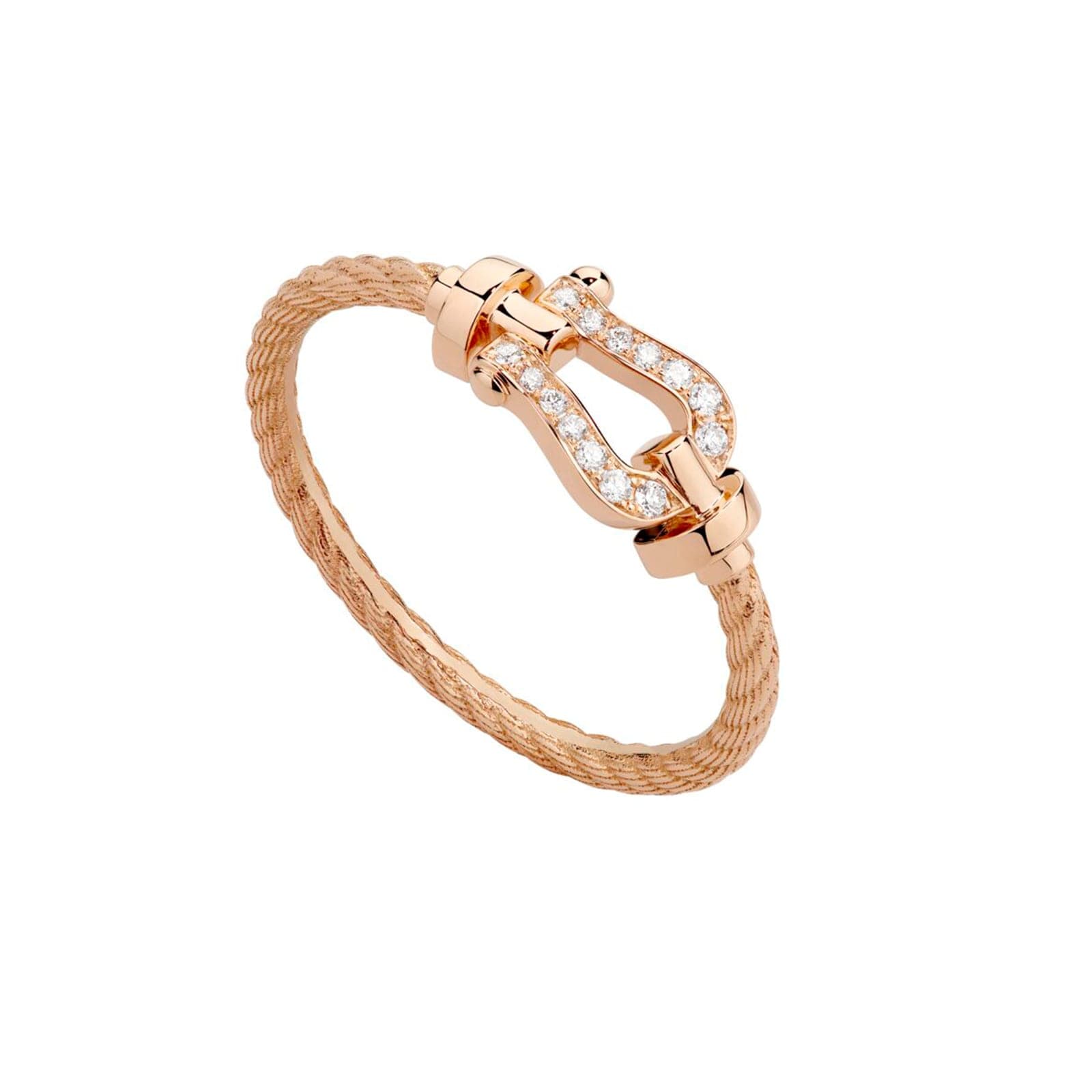 Force 10 18ct Rose Gold 0.05ct Diamond Cable Ring