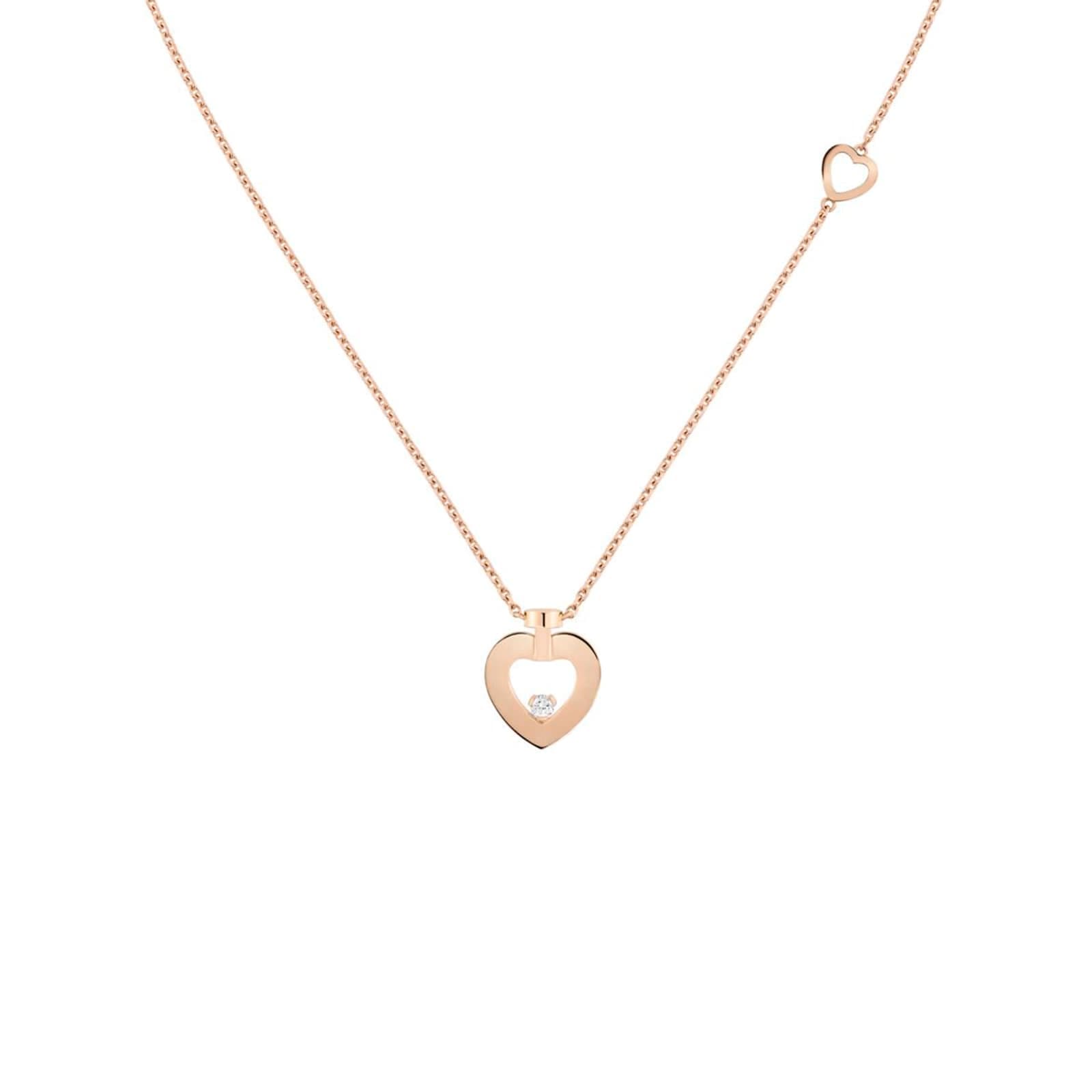 Pretty Woman 18ct Rose Gold 0.03ct Diamond Necklace