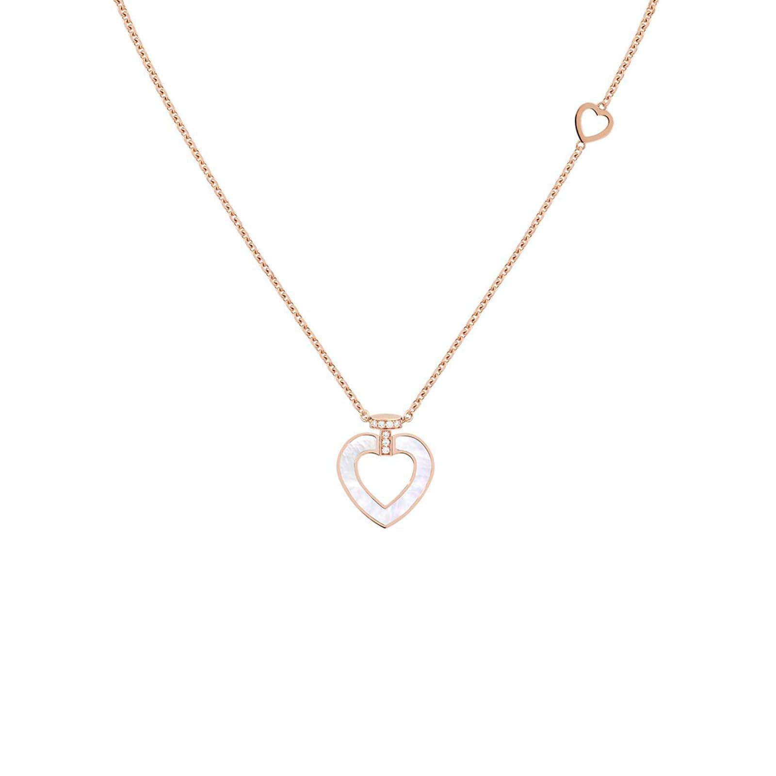 Pretty Woman 18ct Rose Gold Mother of Pearl & Malachite Necklace