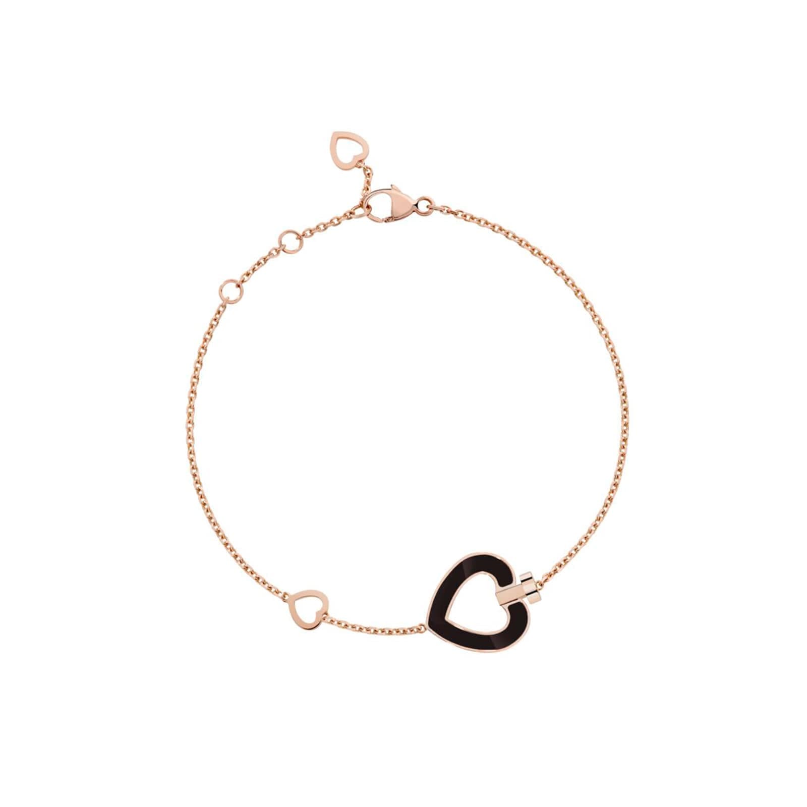 Pretty Woman 18ct Rose Gold Mother of Pearl & Onyx Bracelet