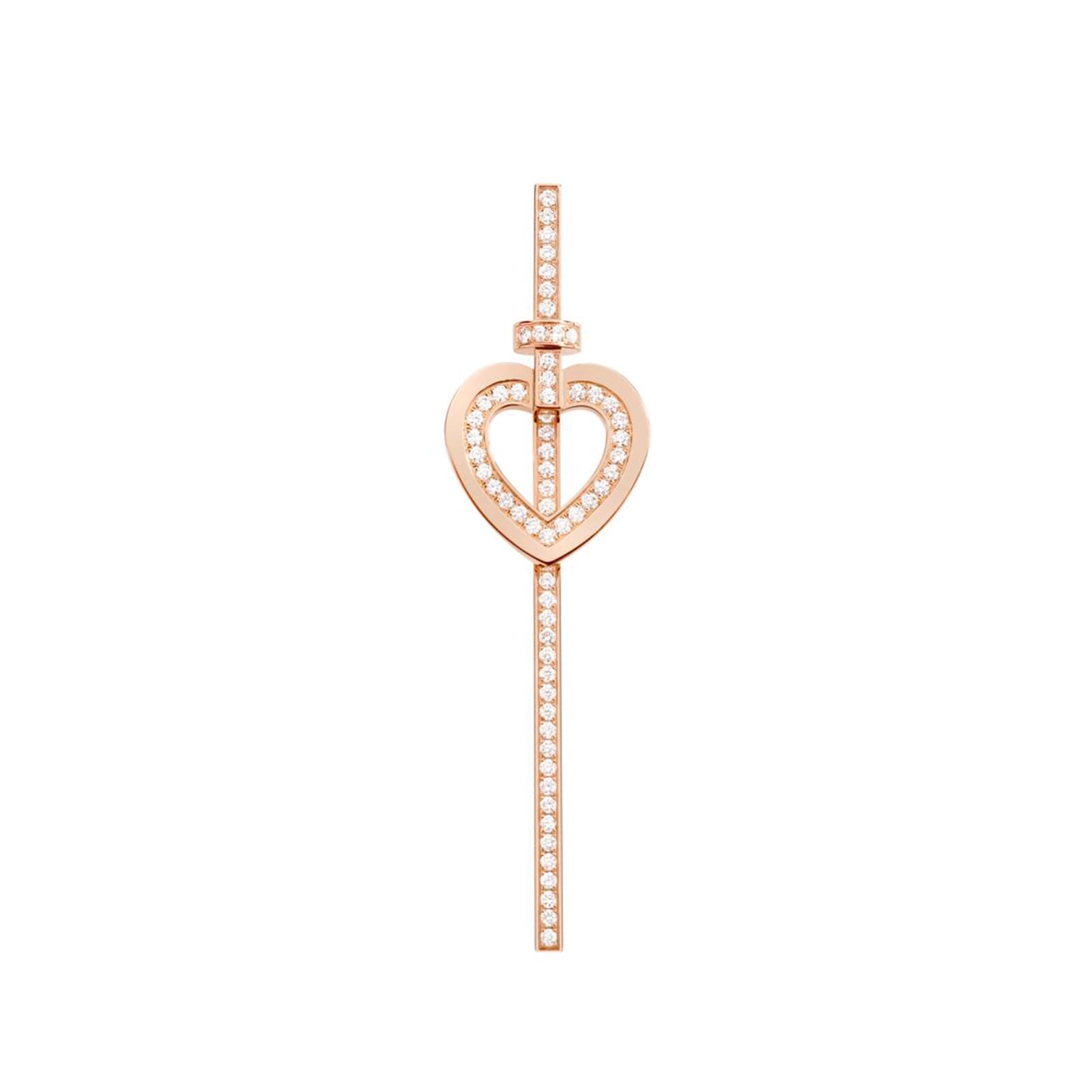 Pretty Woman 18ct Rose Gold 0.26ct Diamond Single Drop Earring