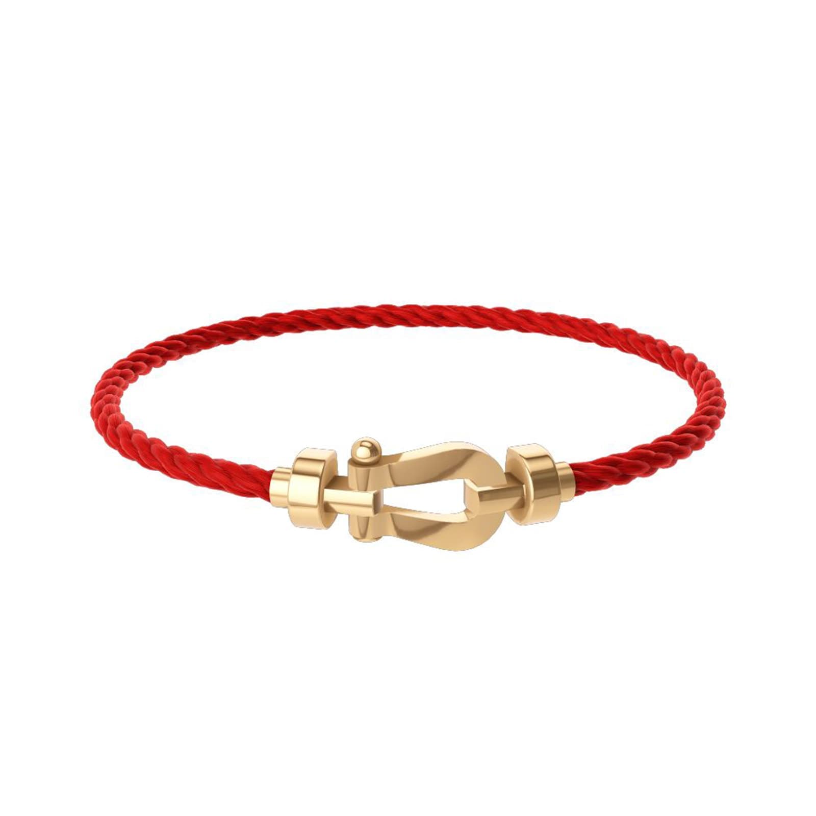Force 10 18ct Yellow Gold Buckle & Red Cable Medium Model