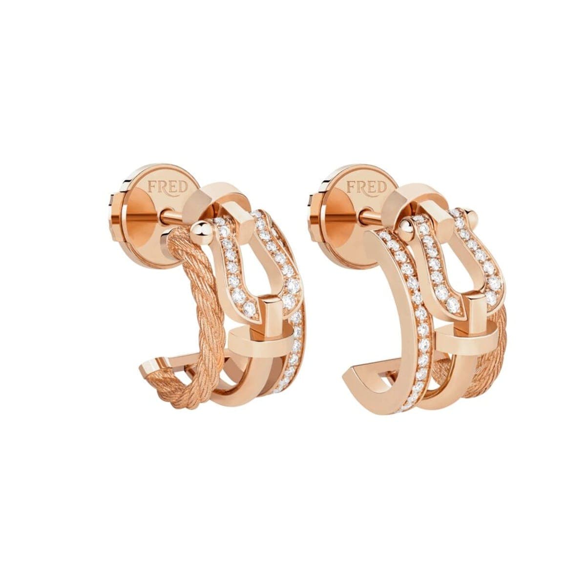 Force 10 Rise 18ct Rose Gold 0.19ct Diamond Earrings