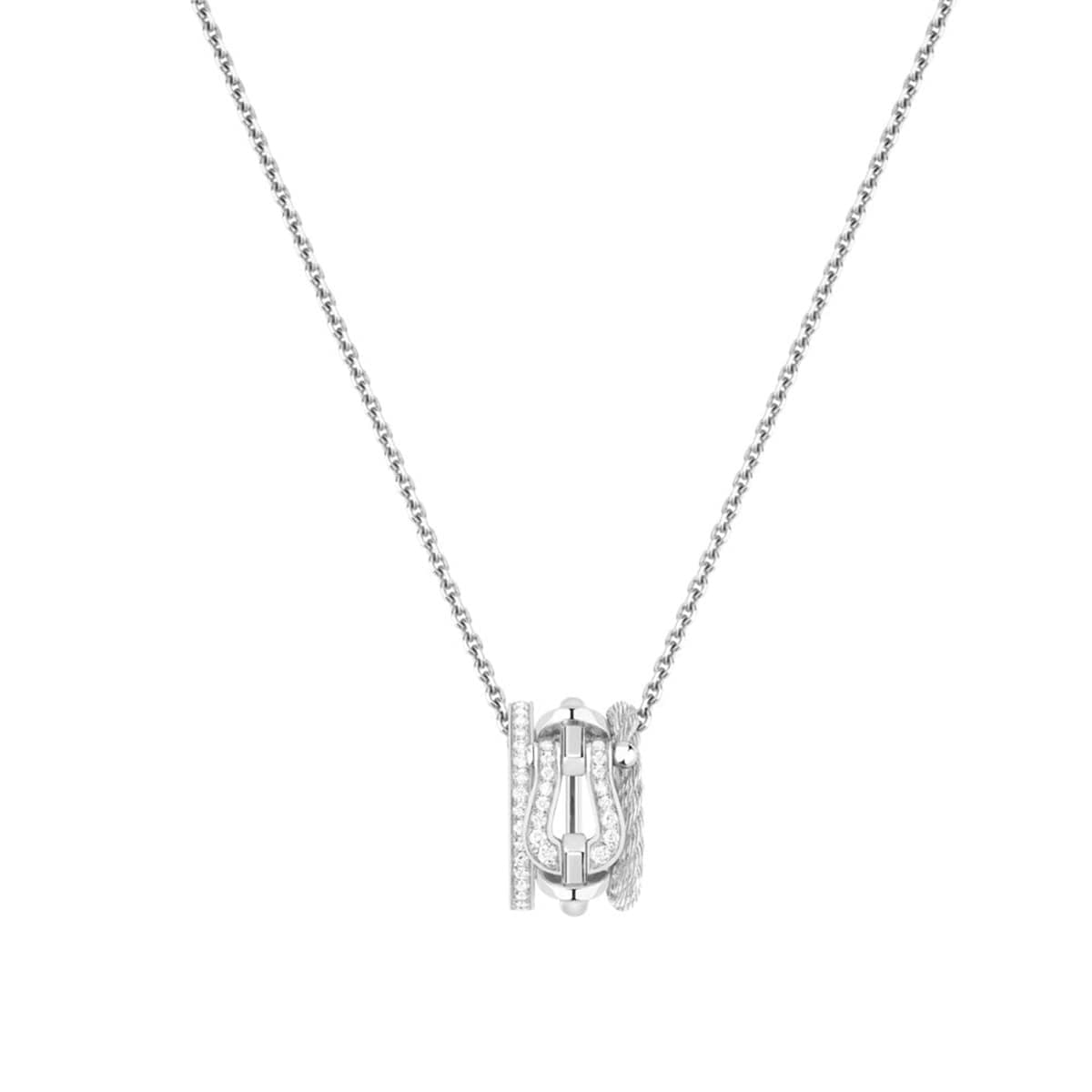 Force 10 Rise 18ct White Gold 0.10ct Diamond Necklace