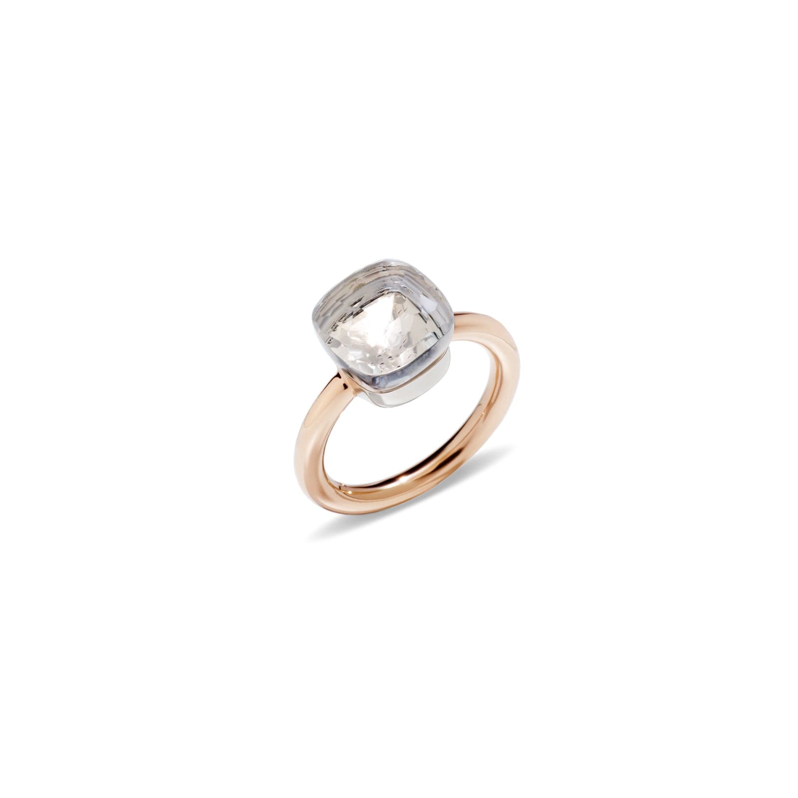 Nudo 18ct Rose & White Gold White Topaz Ring