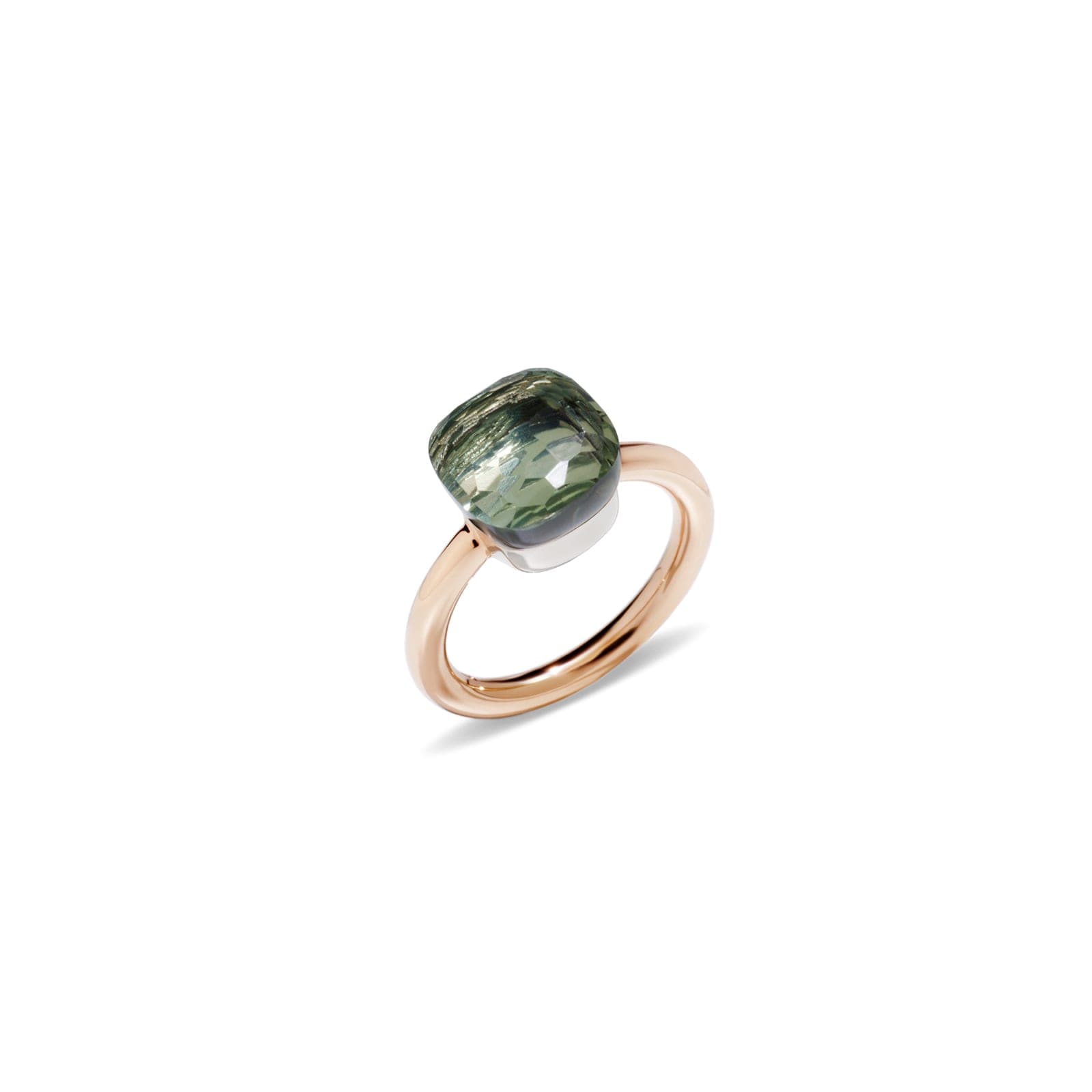 Nudo 18ct Rose & White Gold Prasiolite Ring - Ring Size N