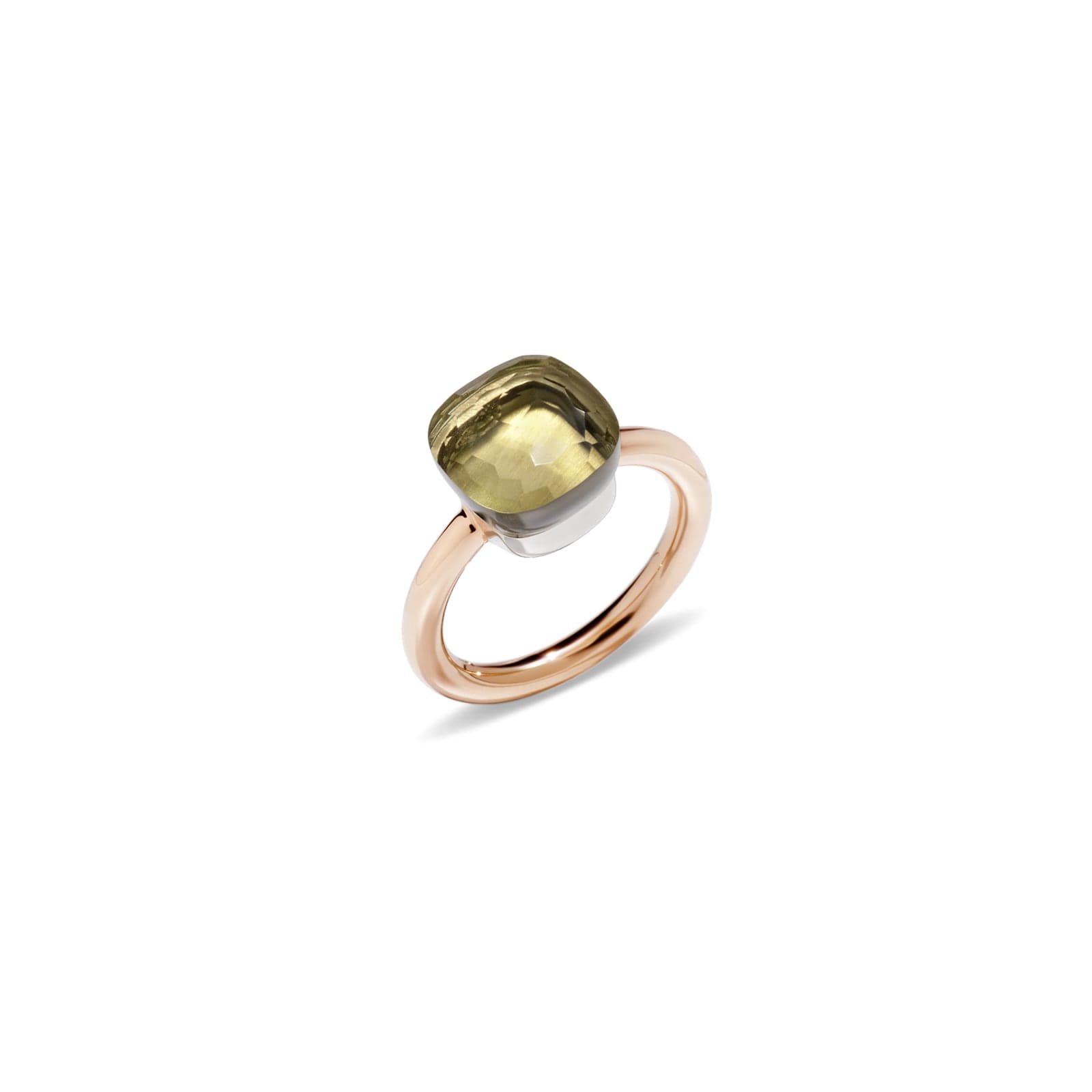 Nudo 18ct Rose & White Gold Lemon Quartz Ring