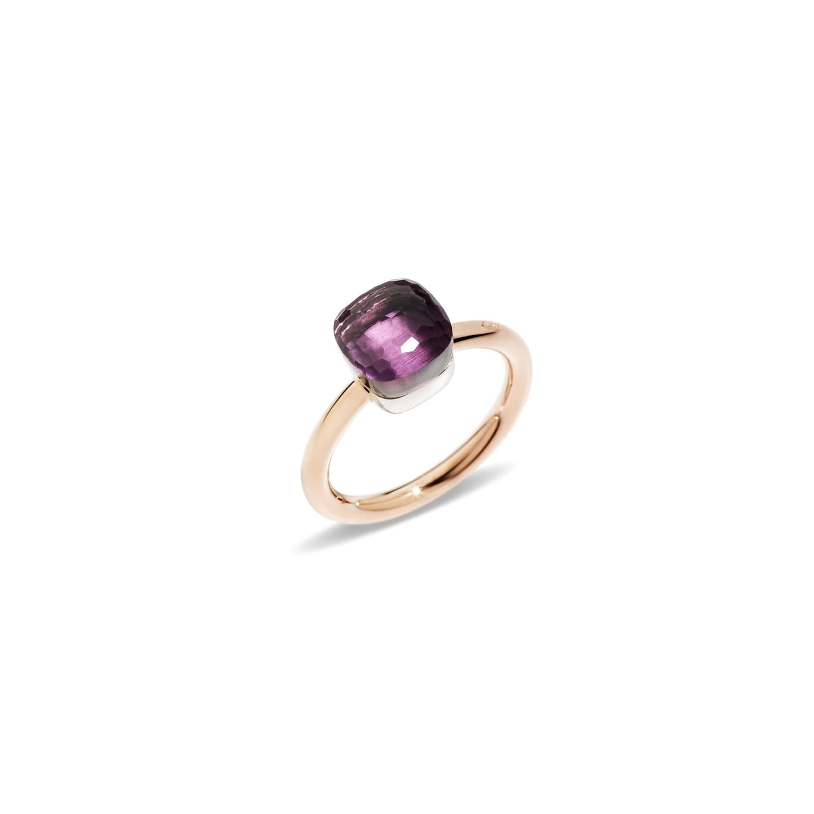 Nudo Petit 18ct Rose & White Gold Amethyst Ring
