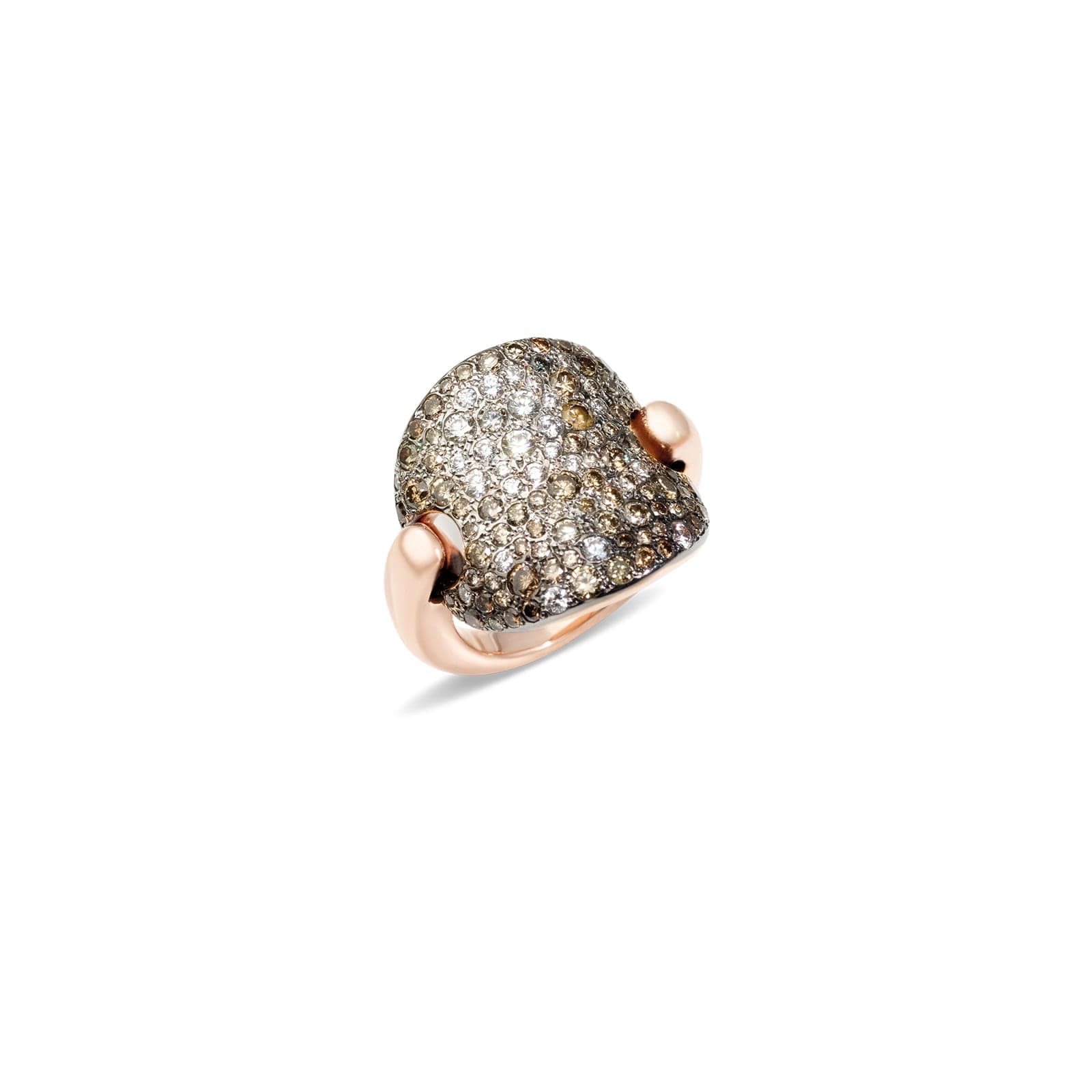 Sabbia 18ct Rose Gold 2.3ct Brushed Brown Diamond Ring