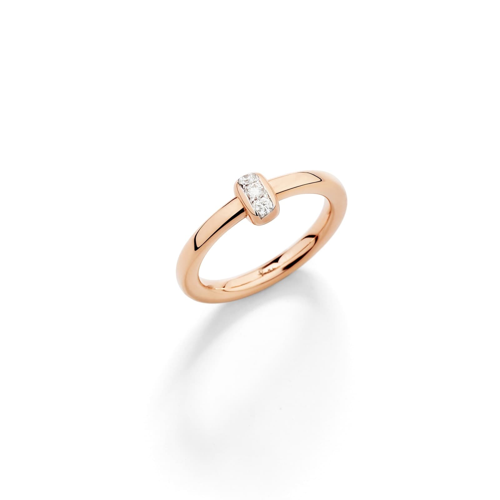 18ct Rose Gold Pomellato Together 0.10ct Diamond Ring