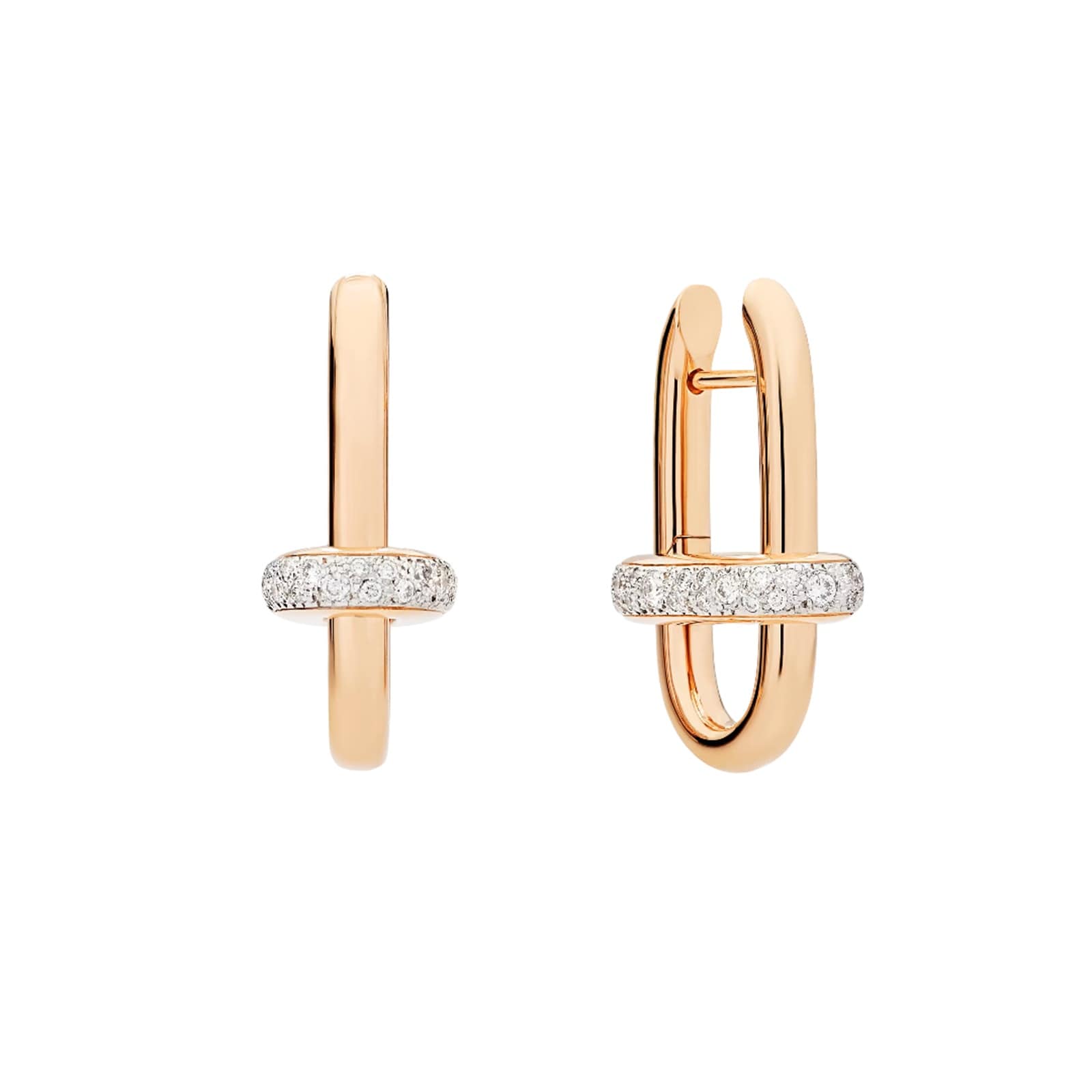 18ct Rose Gold Iconica 0.60ct Diamond Hoop Earrings