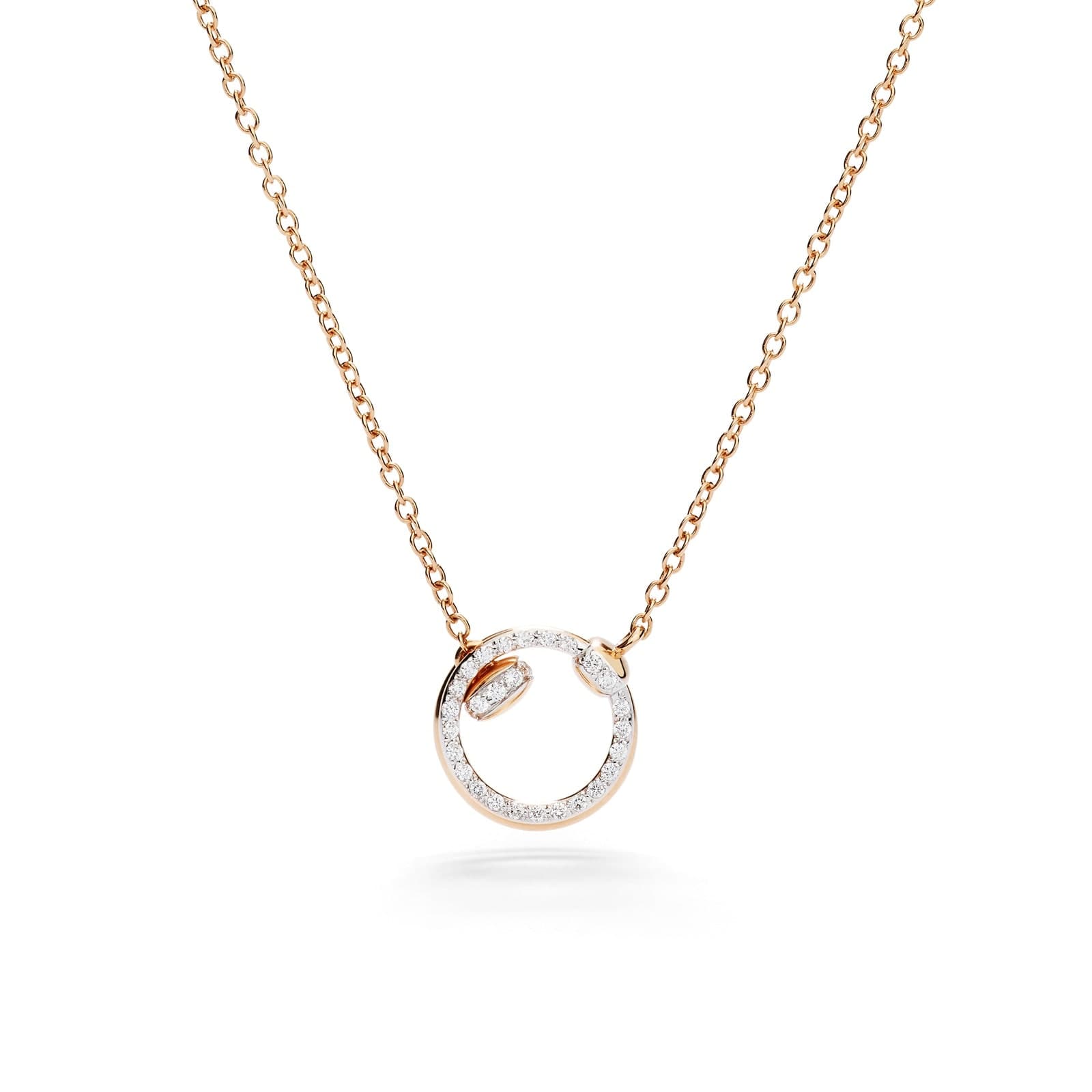 18ct Rose Gold Pomellato Together 0.20ct Diamond Necklace