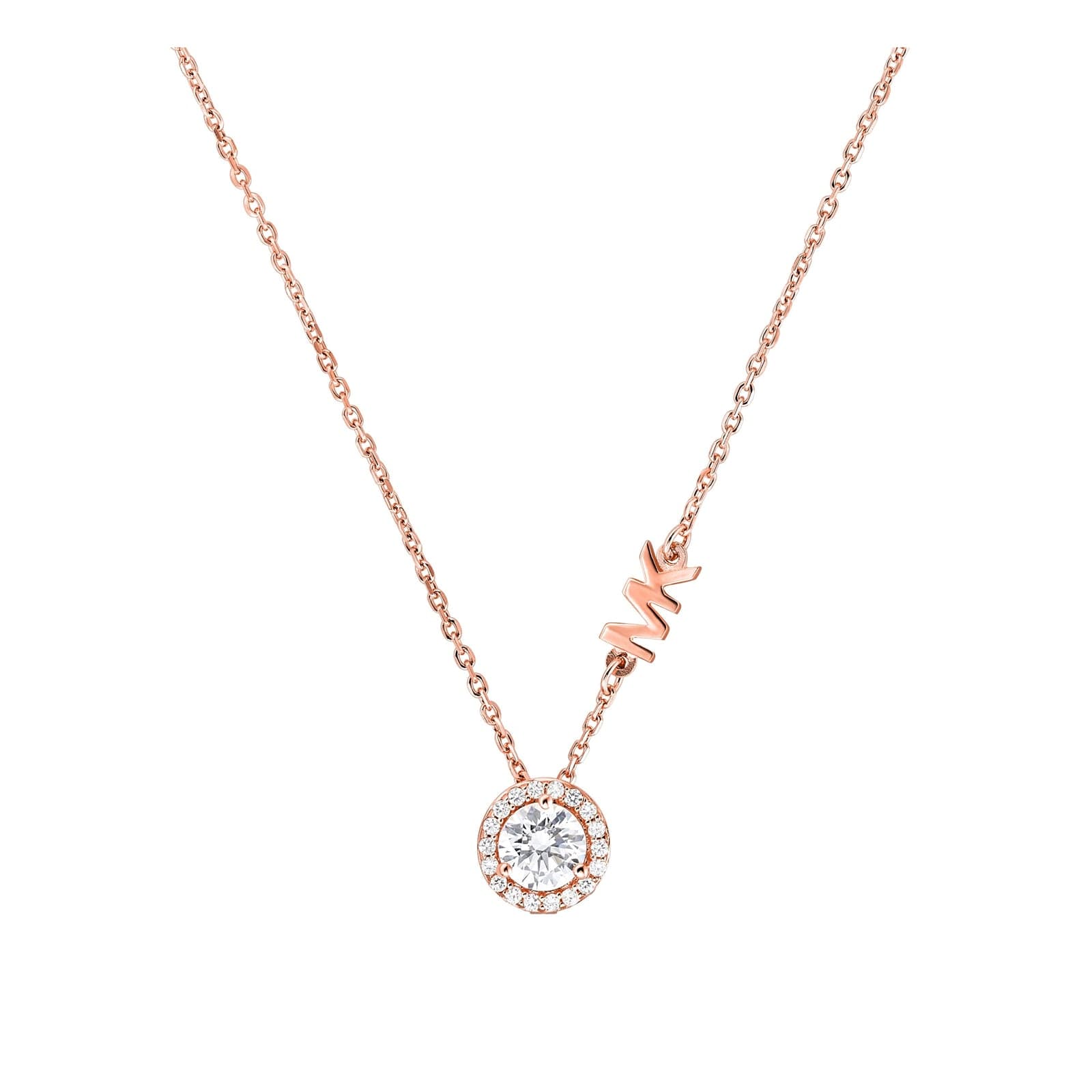 Custom Rose Gold Coloured Cubic Zirconia Necklace