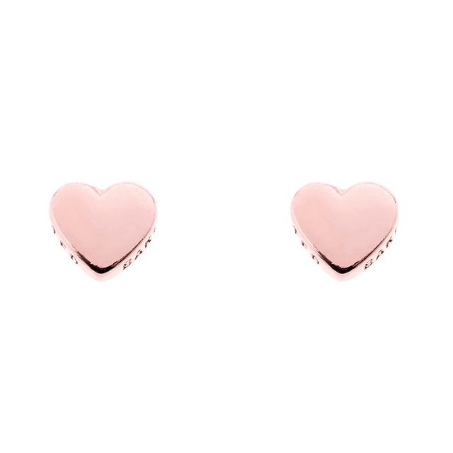Rose Coloured Harly Tiny Heart Stud Earrings