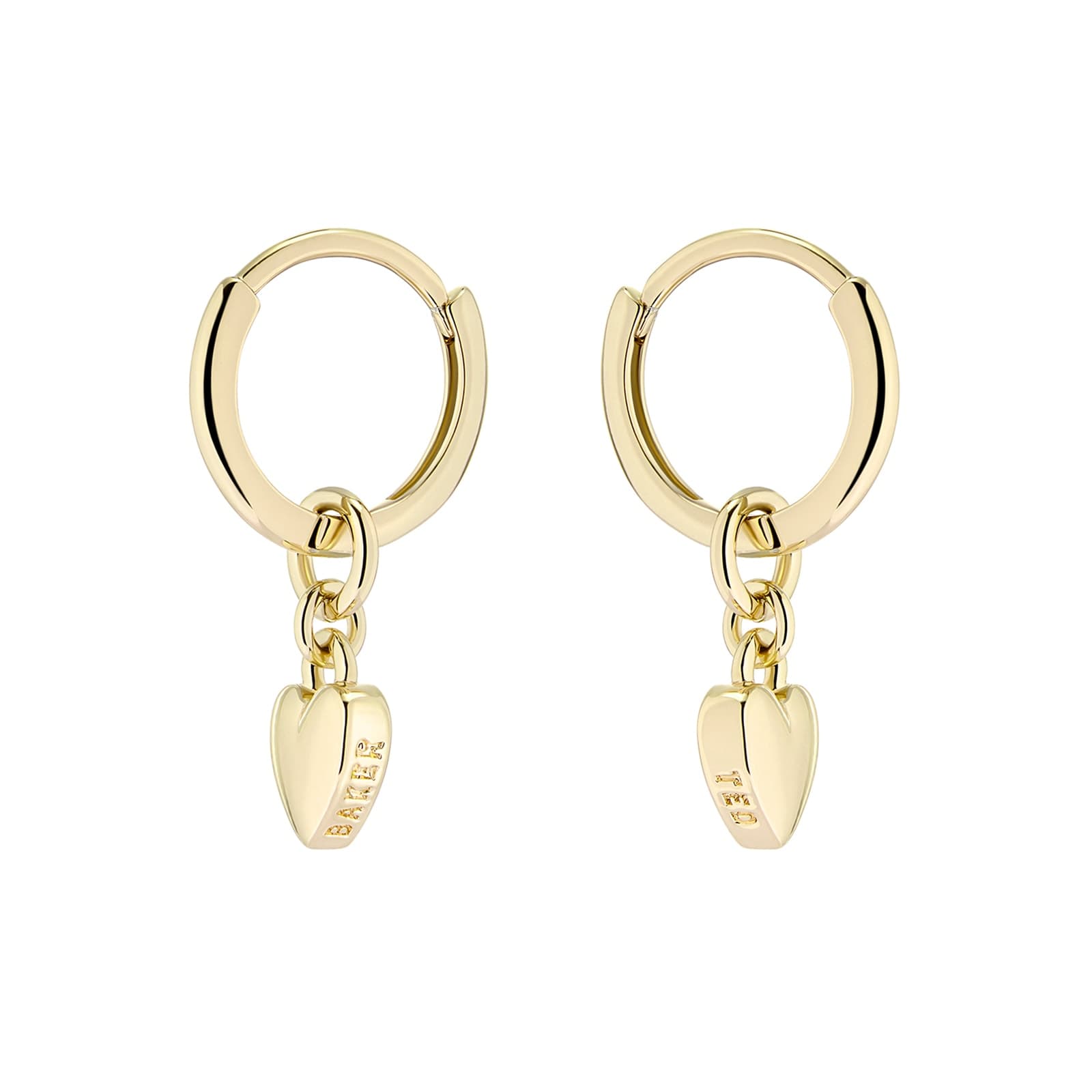 Yellow Gold Coloured Harrye SweetHeart Huggie Earrings