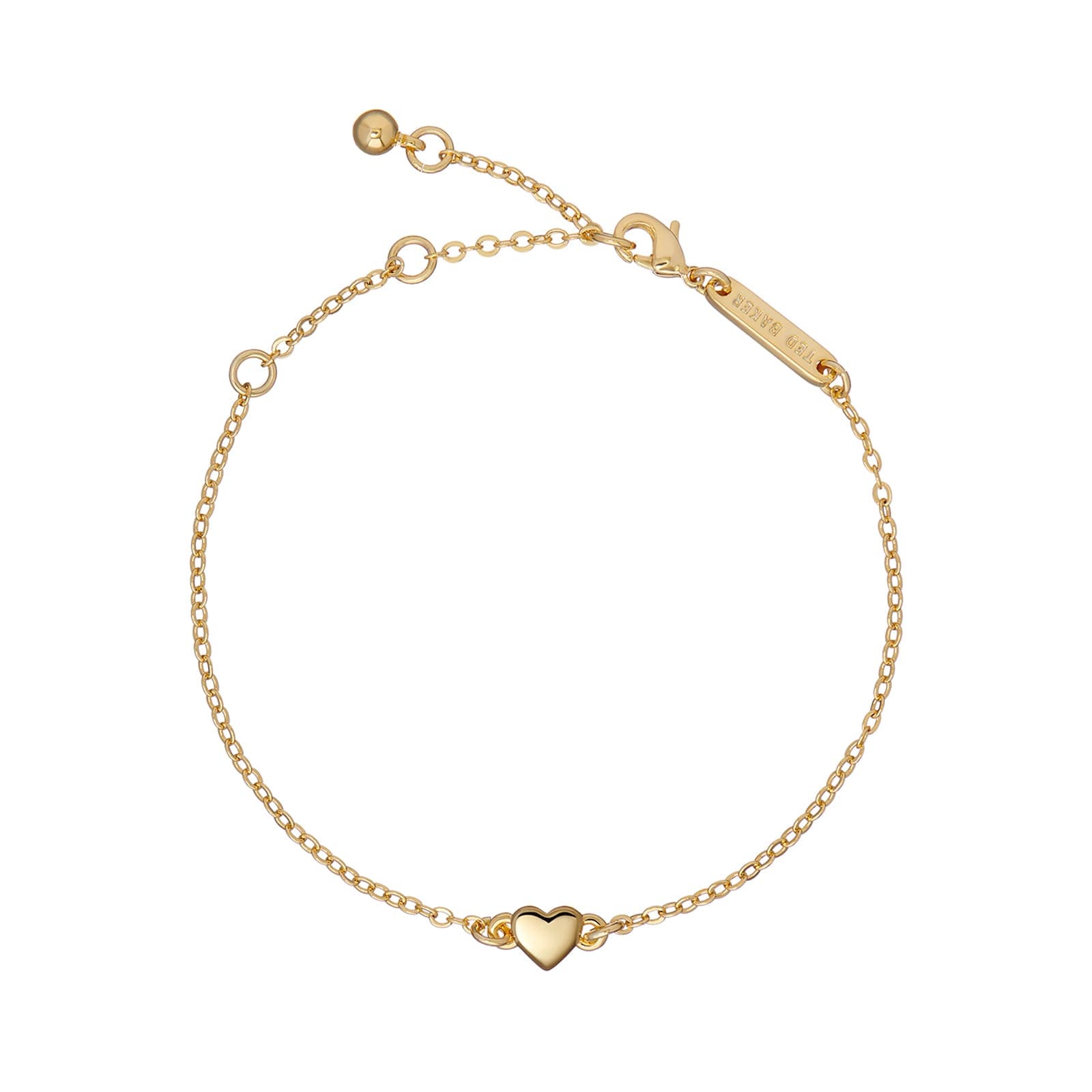 Yellow Gold Coloured Harsaa SweetHeart Adjustable Bracelet