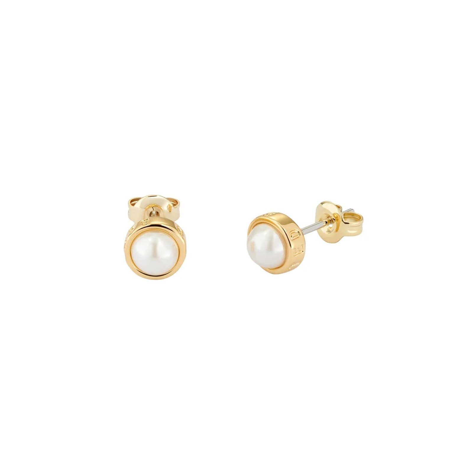 Yellow Gold Coloured Sinaa Pearl Stud Earrings