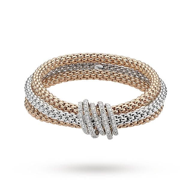 18ct Three Colour Solo Mialuce Flex'It 1.20ct Diamond Bracelet