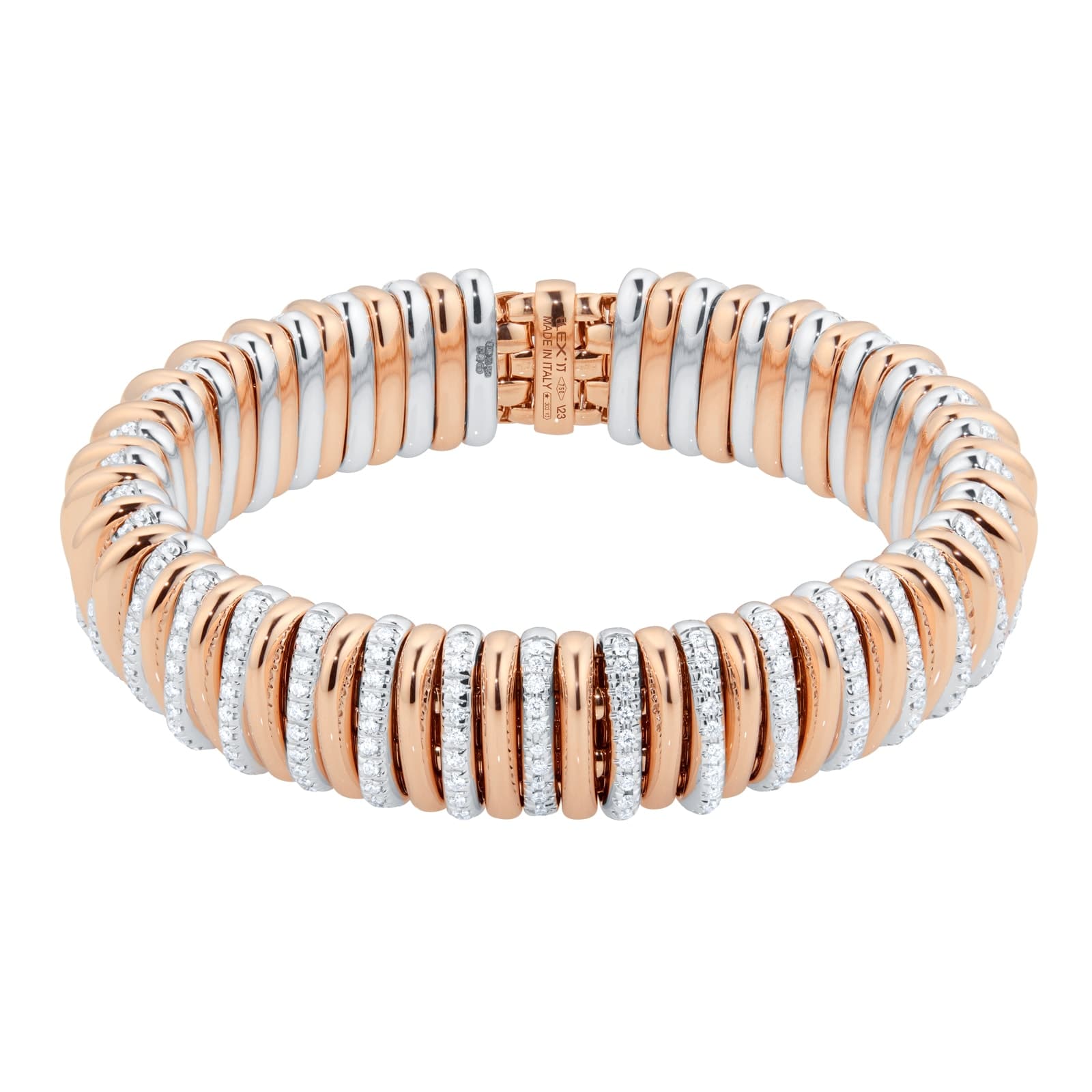 18ct Rose Gold Pano 2.65ct Diamond Bracelet