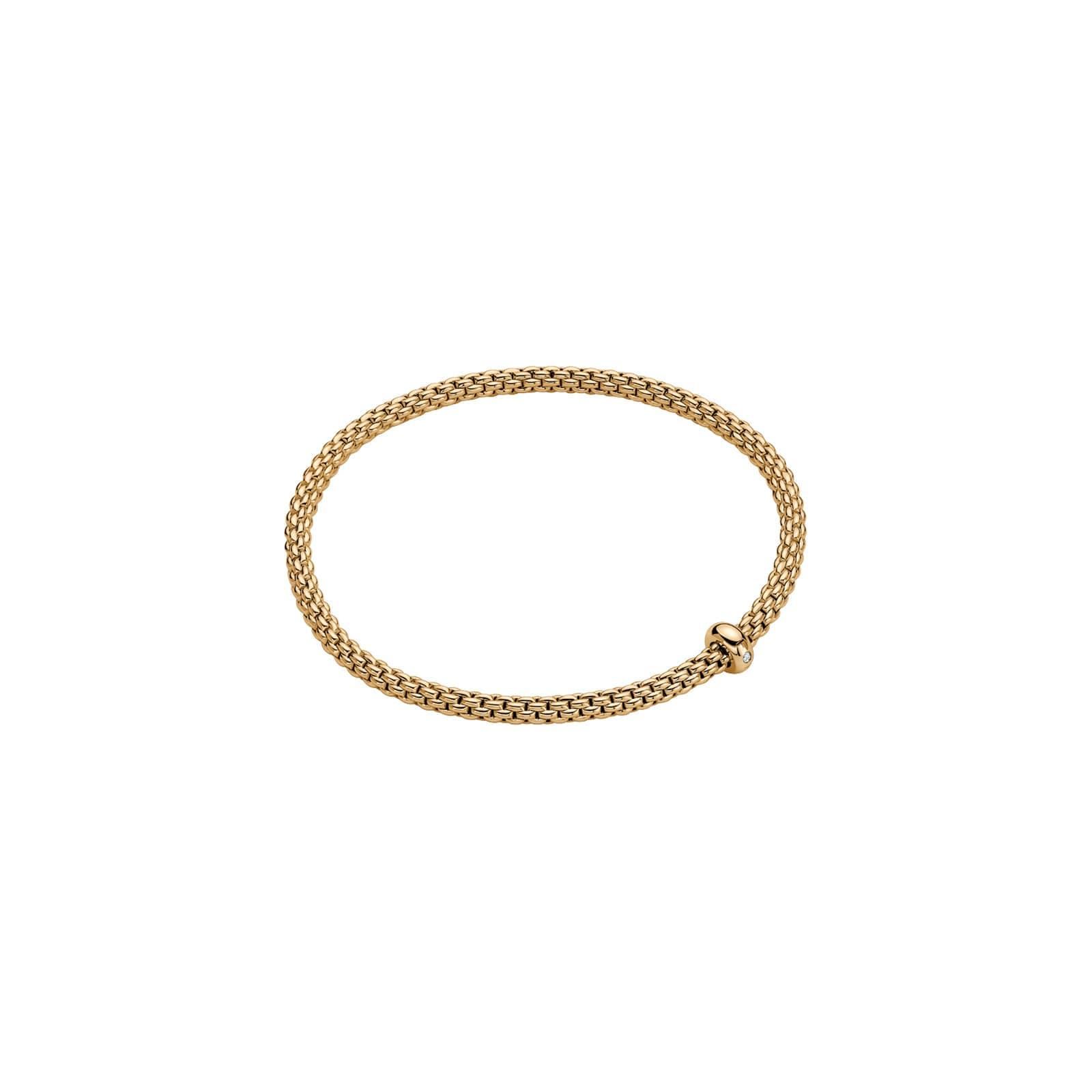 18ct Yellow Gold Prima Flex'it 0.01ct Diamond Bracelet