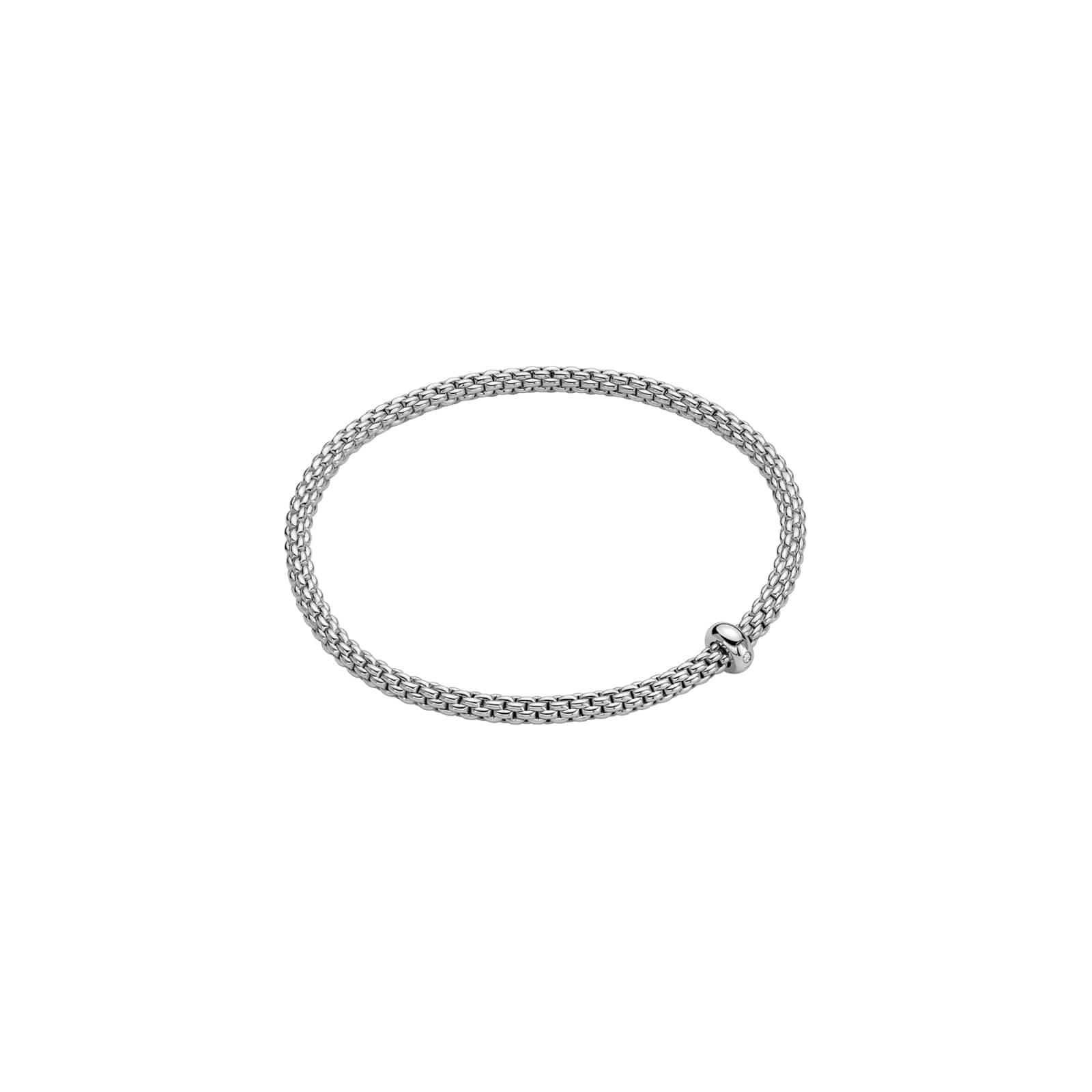 18ct White Gold Prima Flex'it 0.01ct Diamond Bracelet