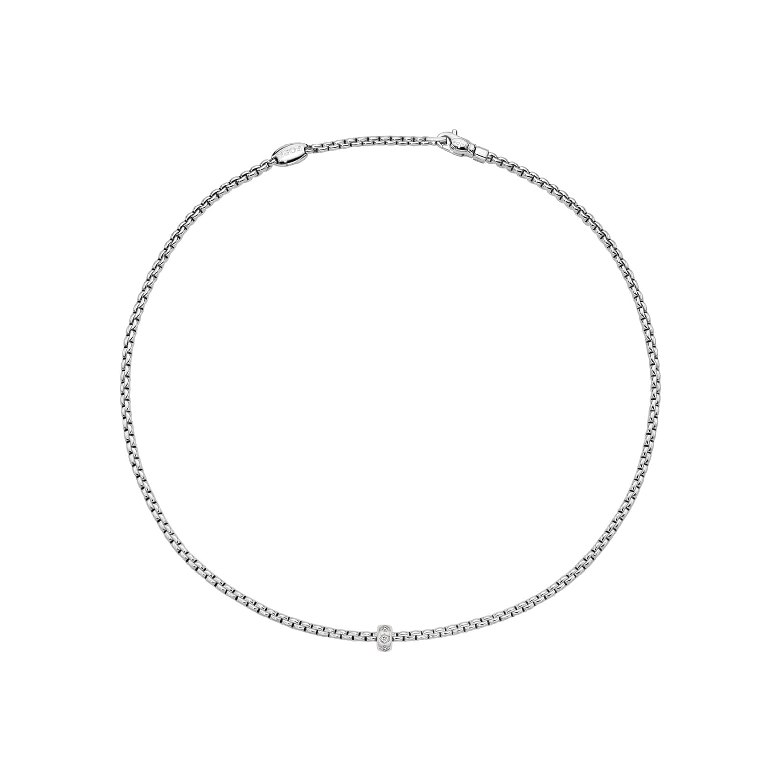 18ct White Gold Eka 0.12ct Diamond Necklace