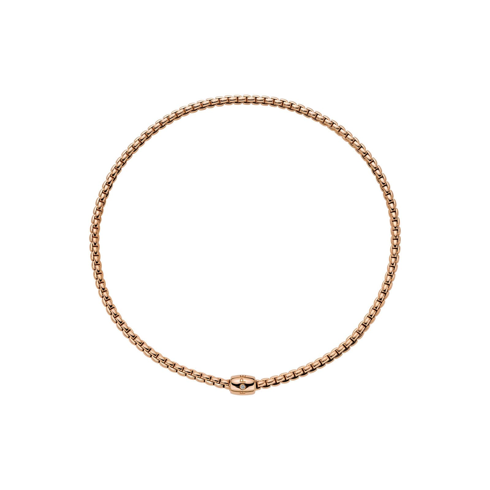 18ct Rose Gold Eka Flex'it 0.01ct Diamond Necklace