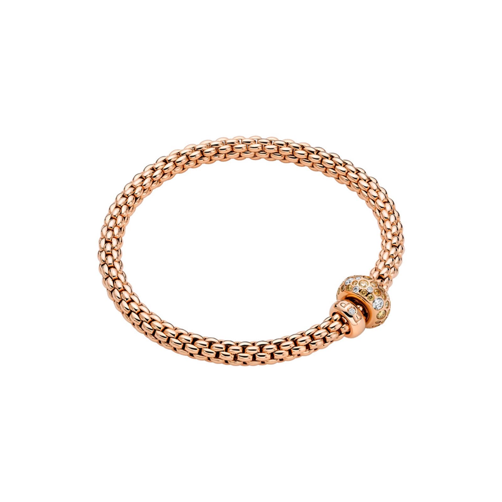 18ct Rose Gold Flex'it 1.21ct Brown & White Diamond Bracelet