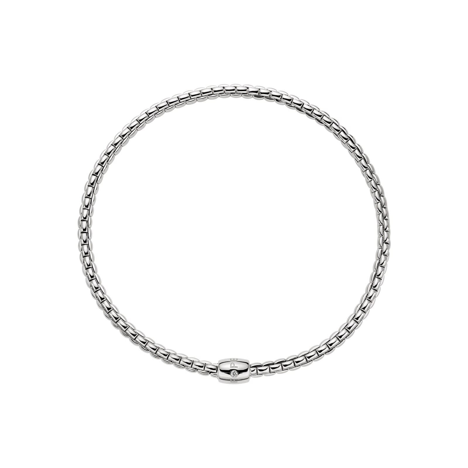 18ct White Gold Flex'it 0.05ct Diamond Necklace