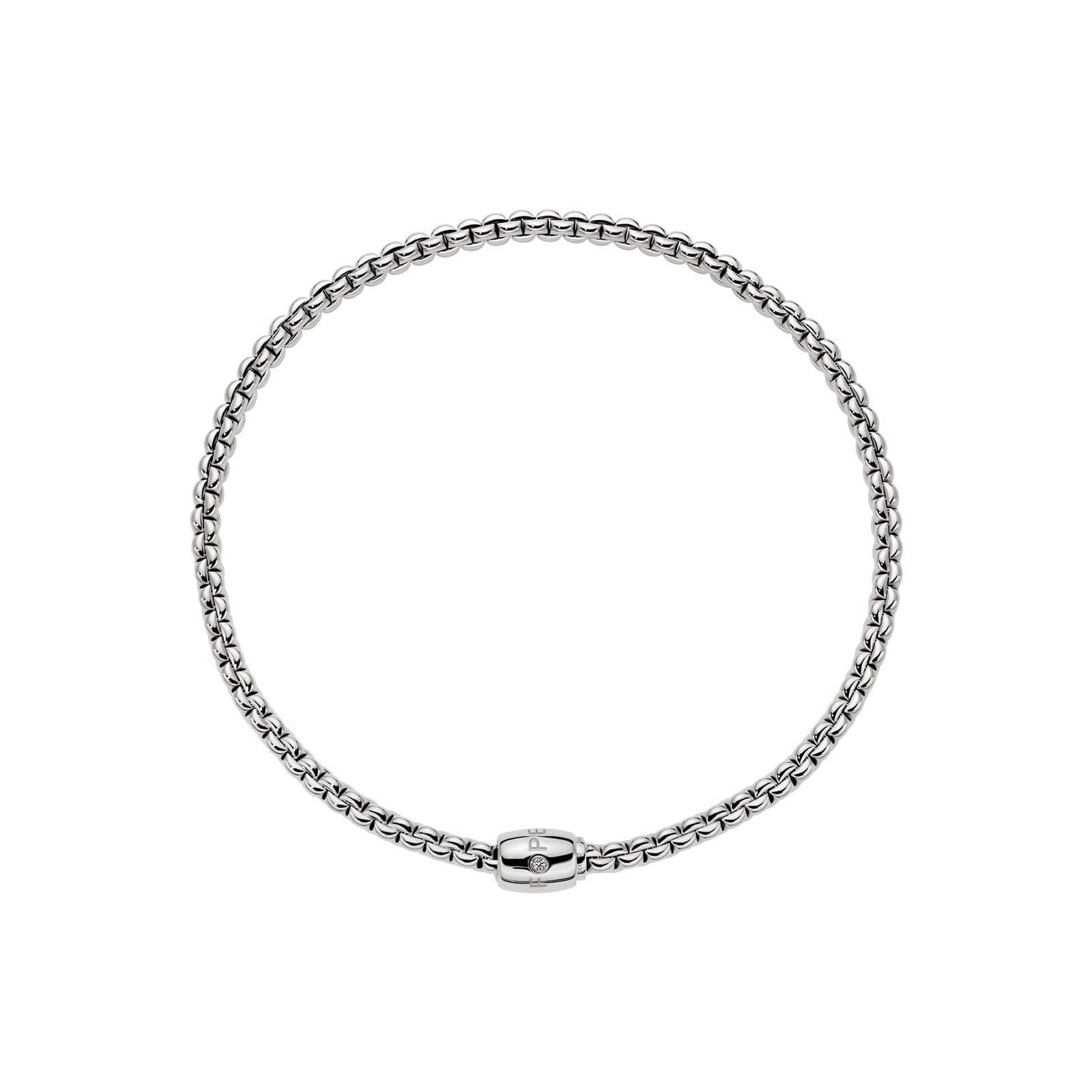 18ct White Gold Eka Flex'it 0.03ct Diamond Necklace