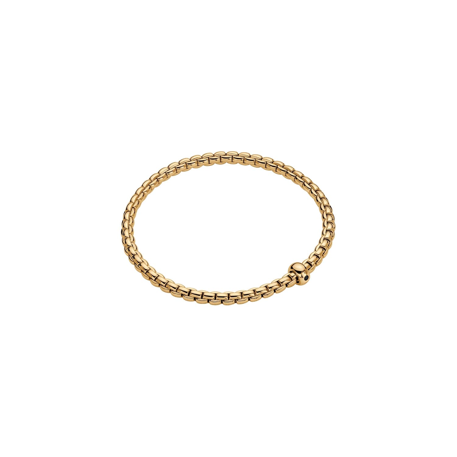 18ct Yellow Gold Eka Flex'it 0.01ct Black Diamond Bracelet