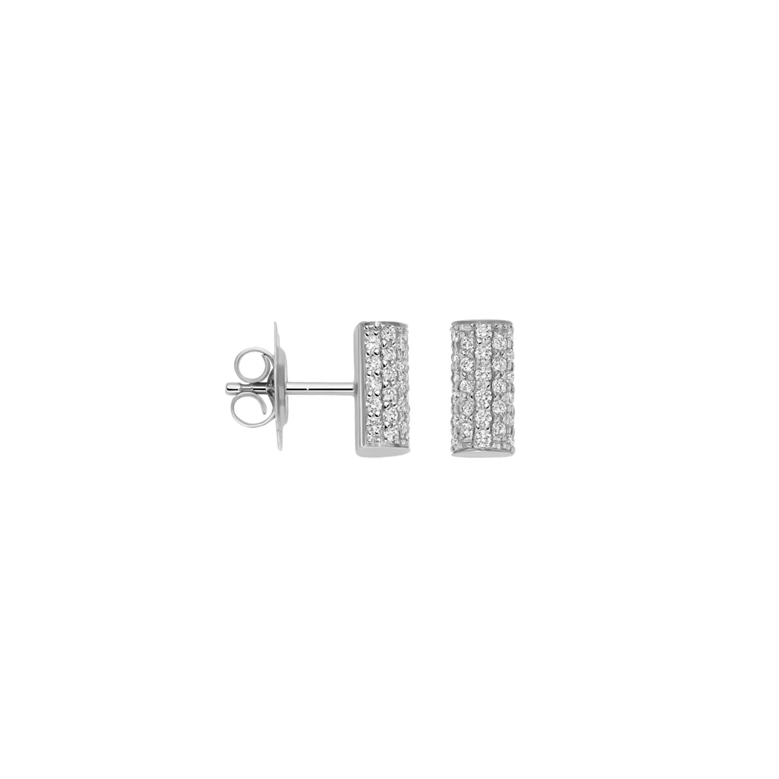 18ct White Gold Aria 0.62ct Pave Diamond Stud Earrings